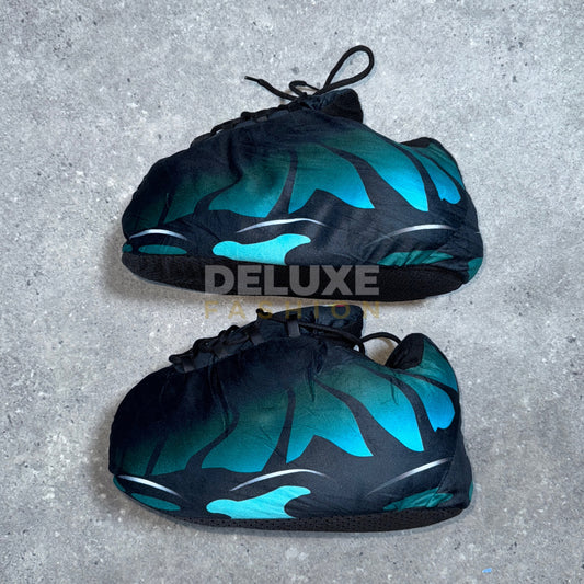 Plush slippers tn inspired (aqua fade)