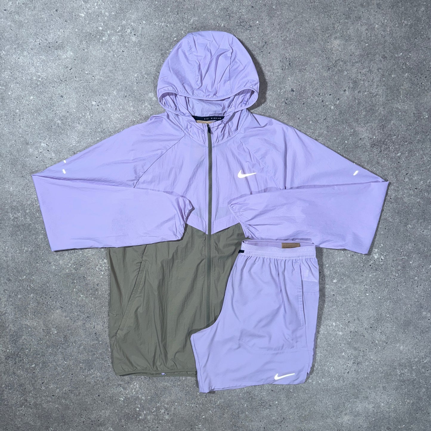 Nike light windbreaker challenger 7" set (lilac/grey)