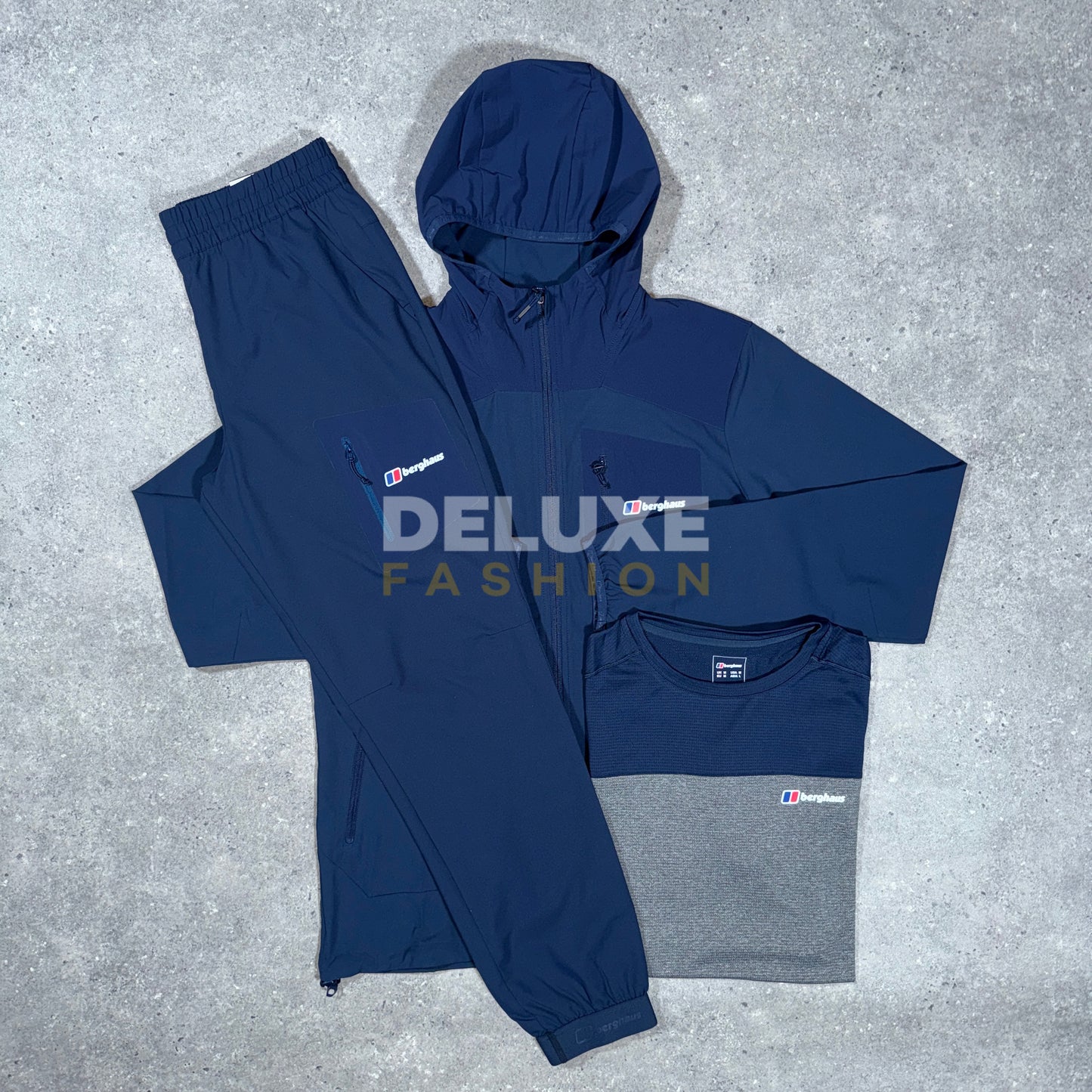 Berghaus plus woven tracksuit set (navy/grey)