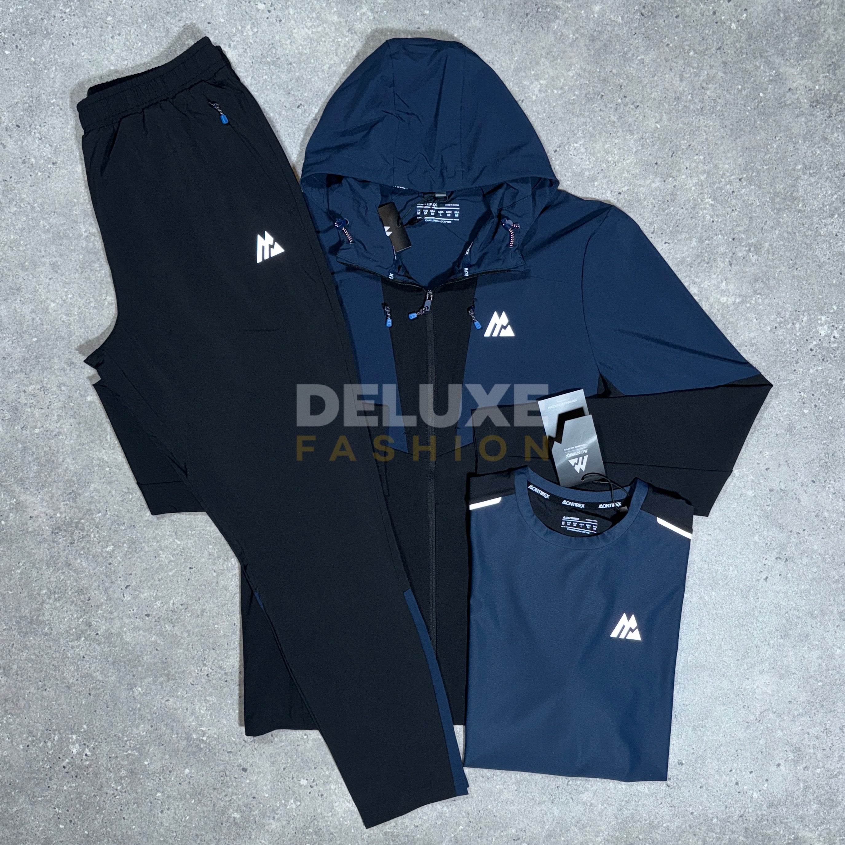 Montirex force tracksuit set (navy/black) – Deluxe Fashion