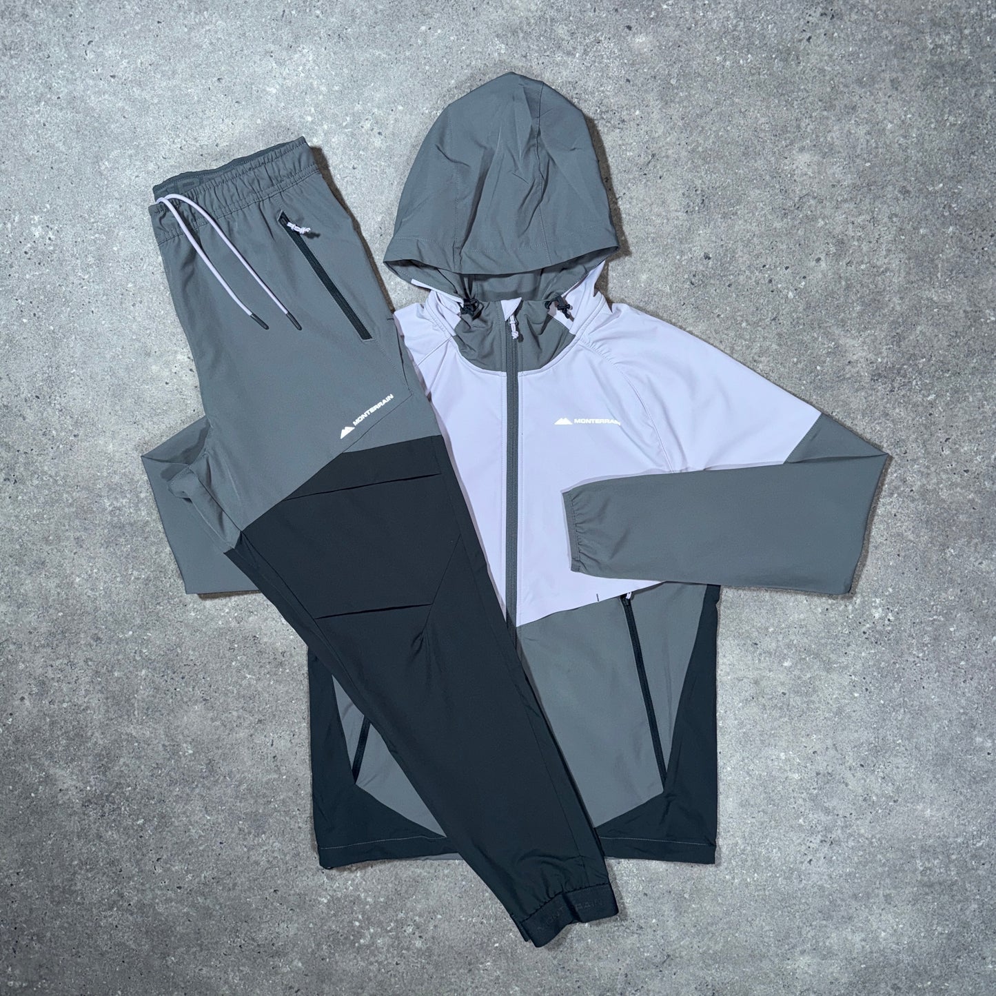 Monterrain space tracksuit (grey/lilac)