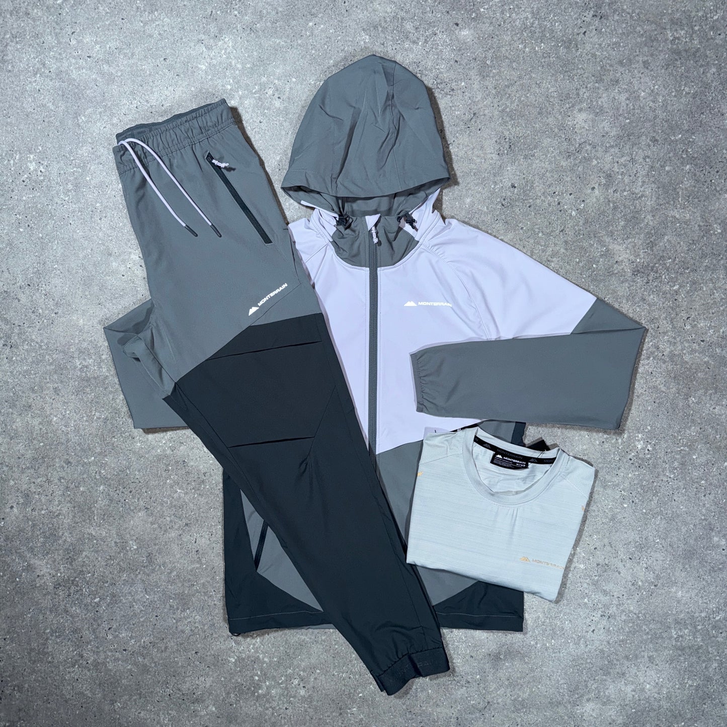 Monterrain space tracksuit set (grey/lilac)