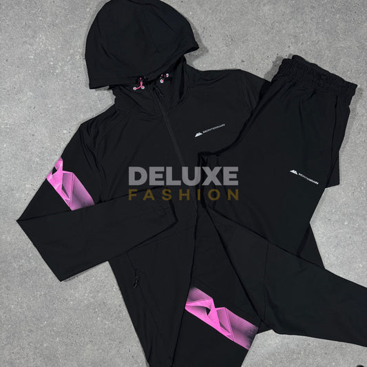 Monterrain storm tracksuit set (black/pink)