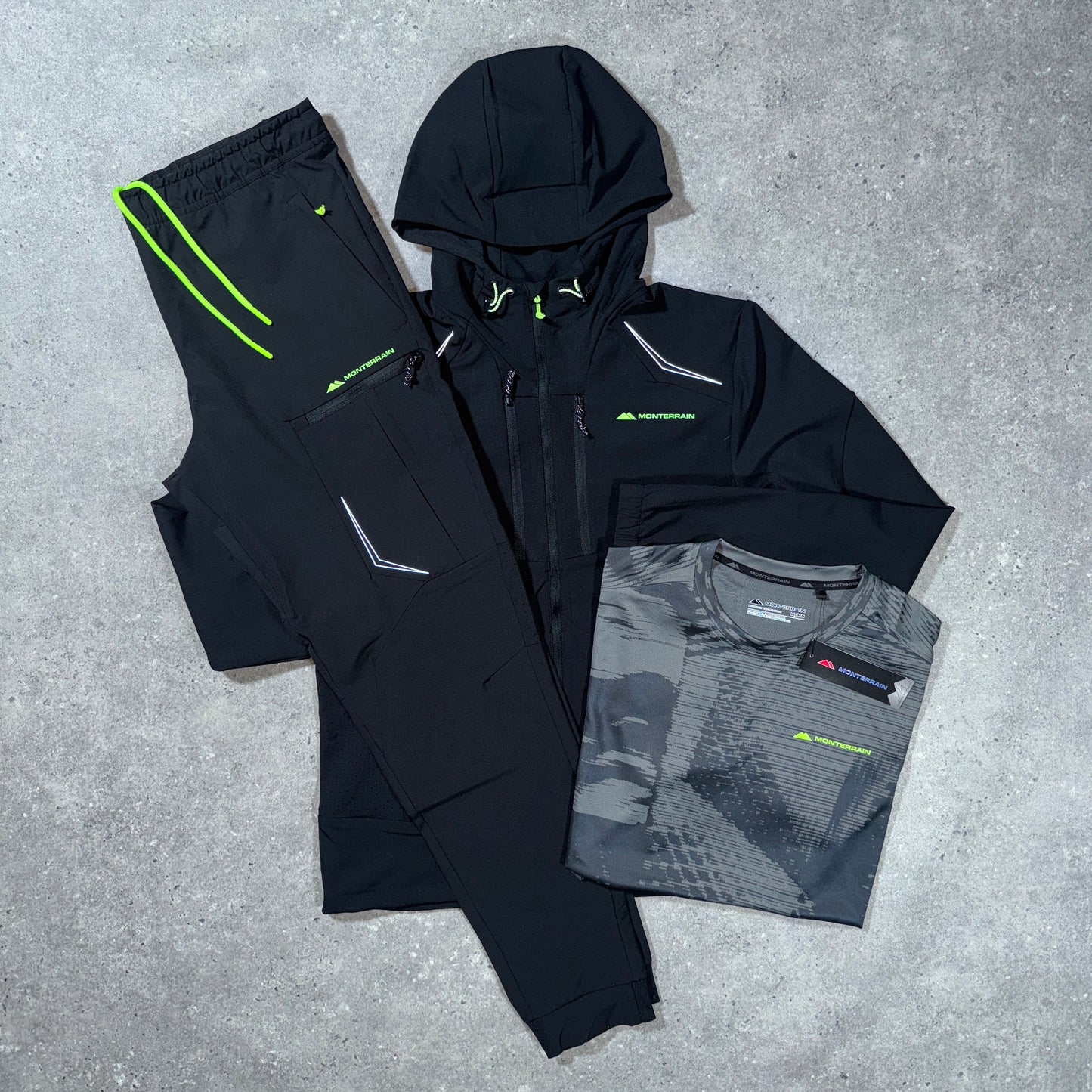 Monterrain space tracksuit set (black/grey)