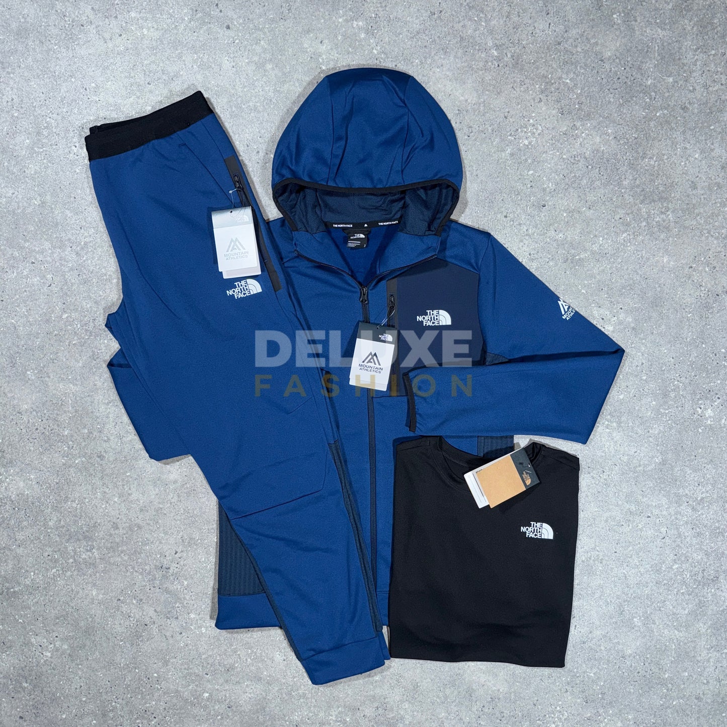 The north face shell tracksuit set (blue)