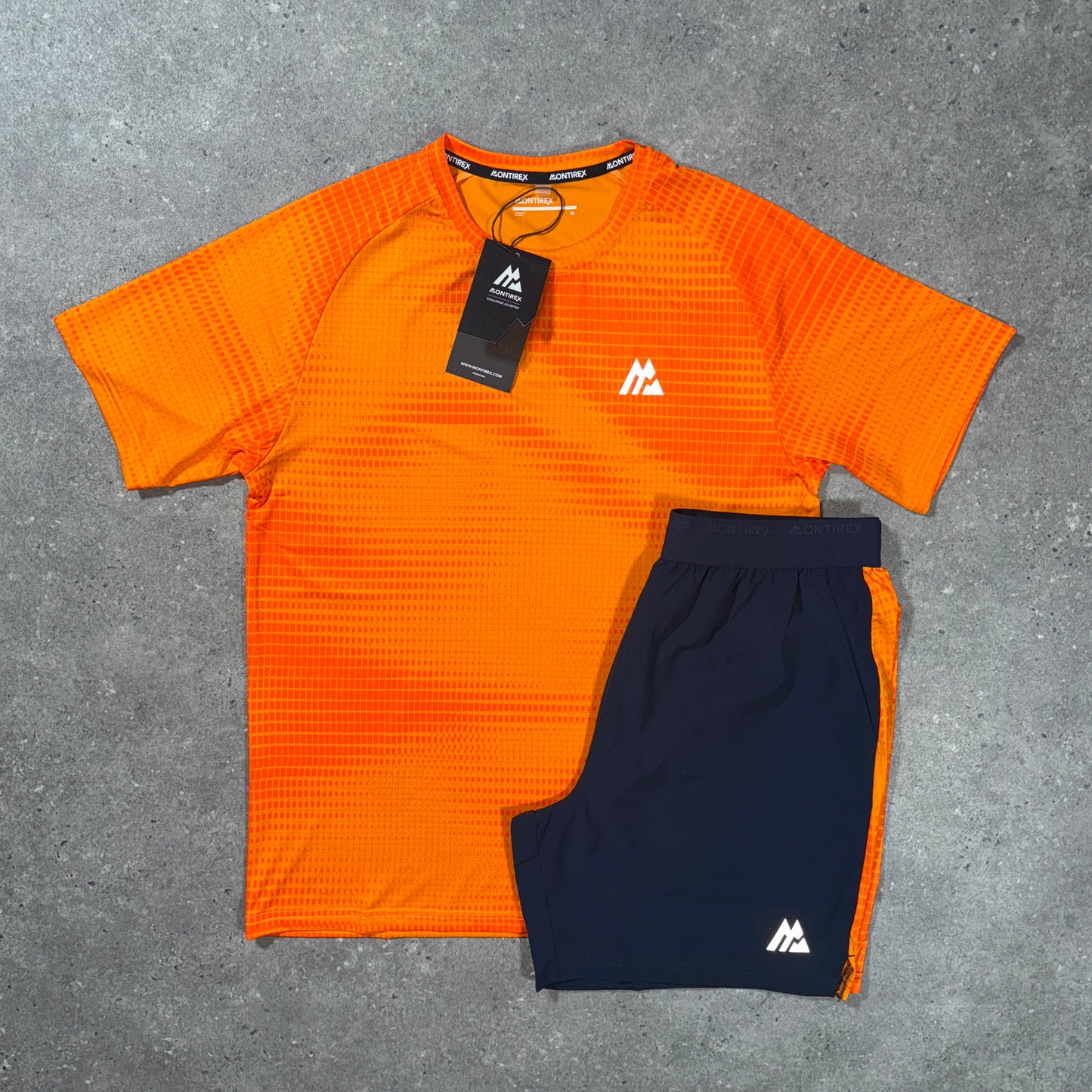 Montirex print set (orange/navy)