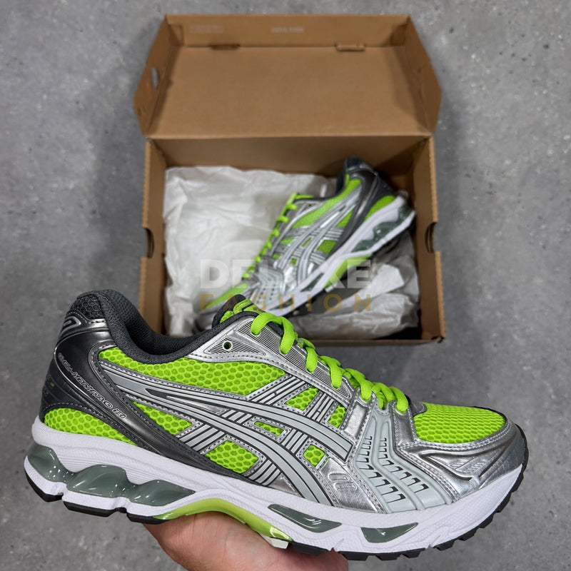 Asics Gel-Kayano 14 trainers in lime/silver