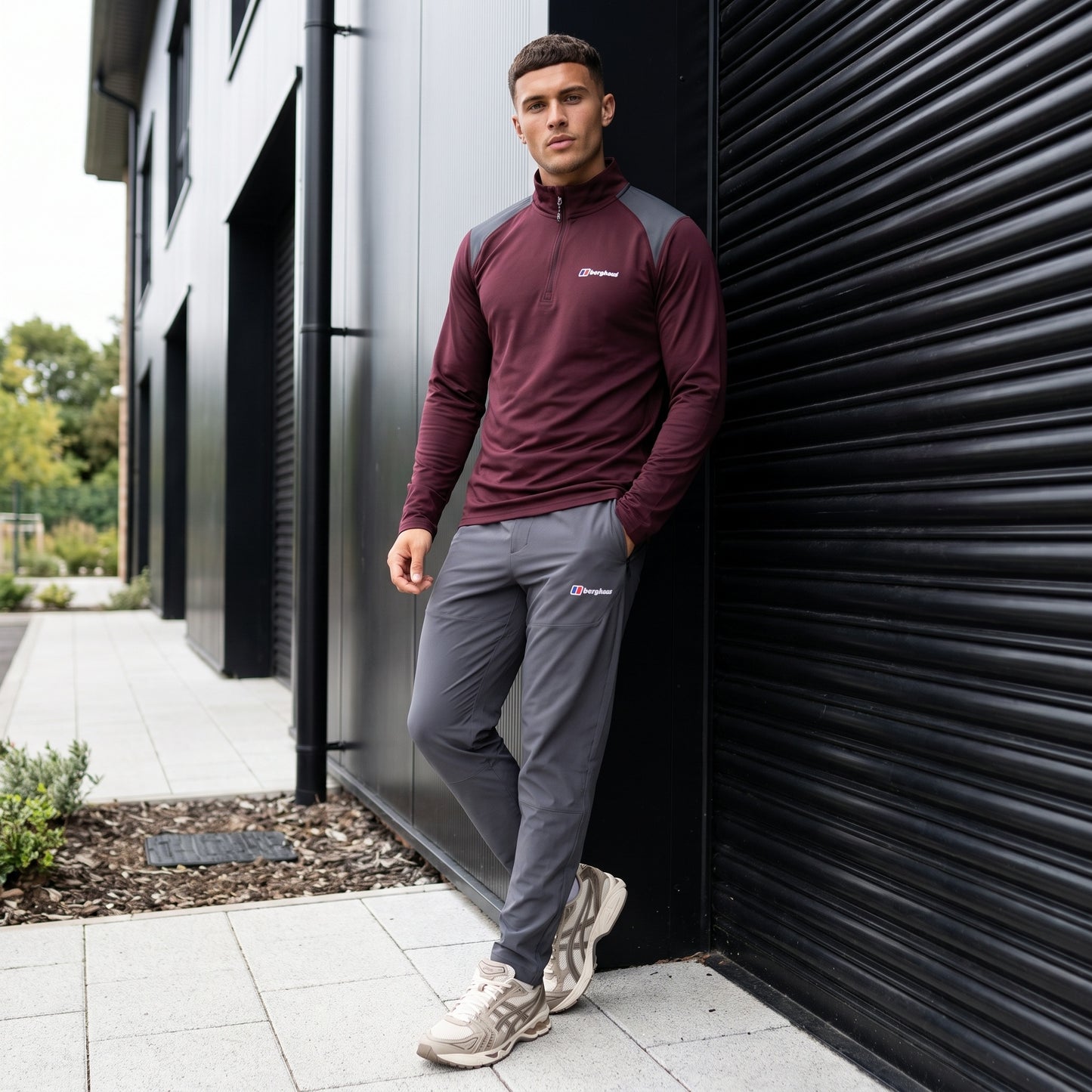 Berghaus Tech 1/4 Zip Tracksuit - Burgundy/Grey