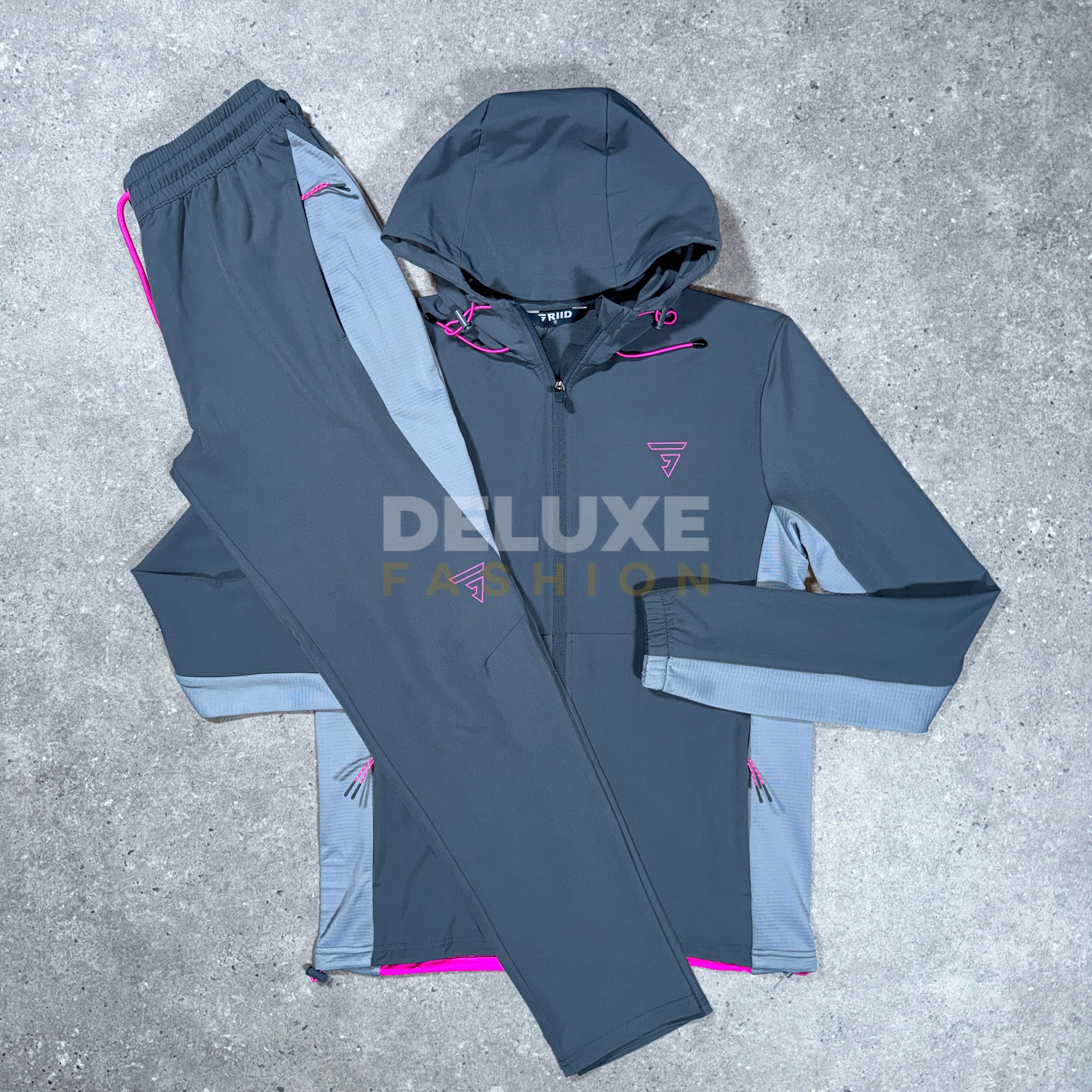 Griid bally tracksuit (grey/pink)