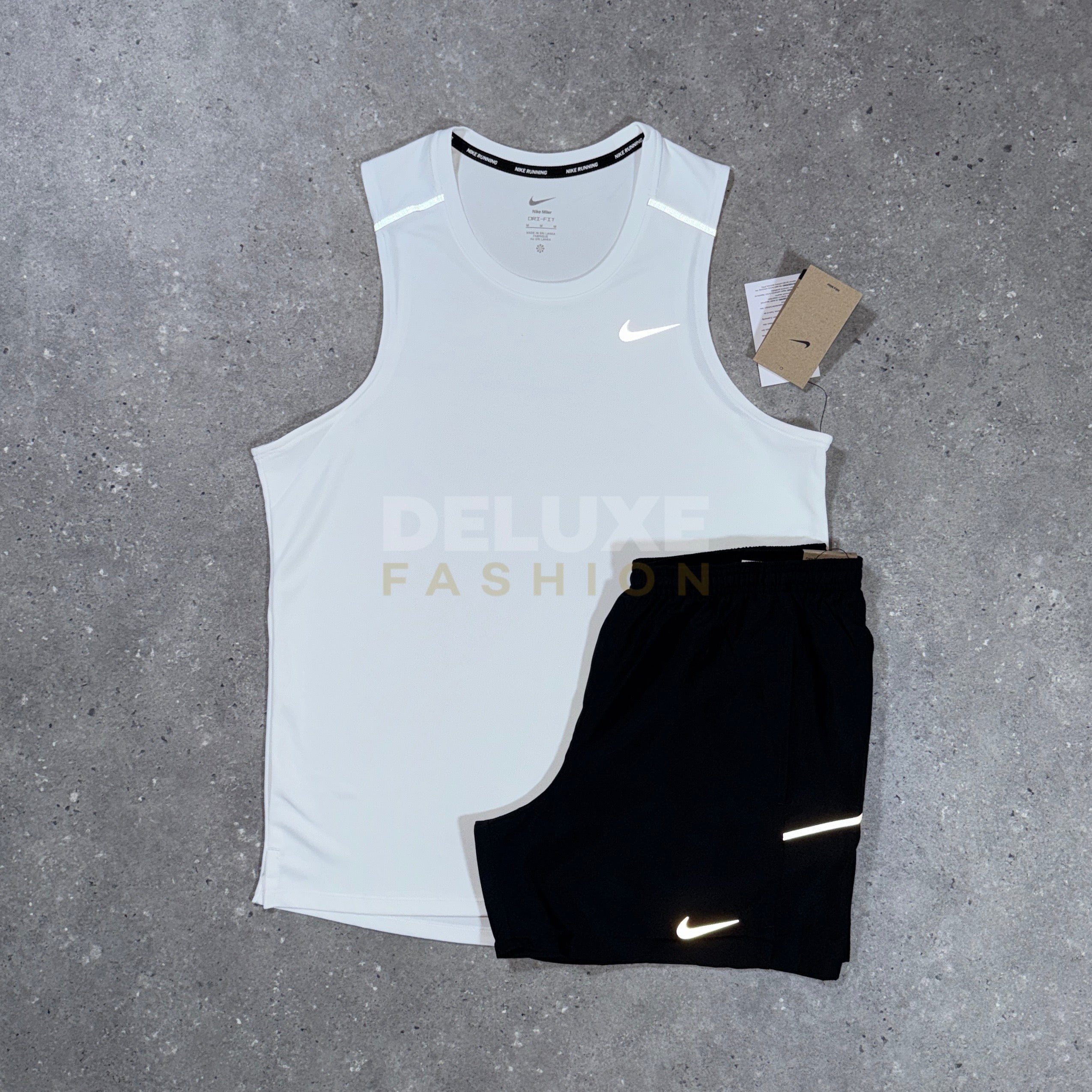 Nike miler vest set (white/black)