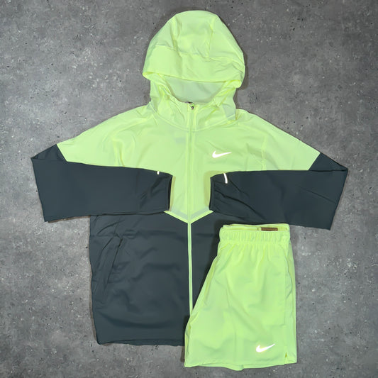 Nike light windbreaker set (lime/grey)