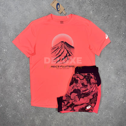 Asics Trail tri set in pink – side view