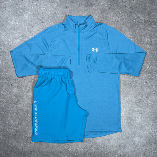 Under armour tech 1/2 zip set (blue)