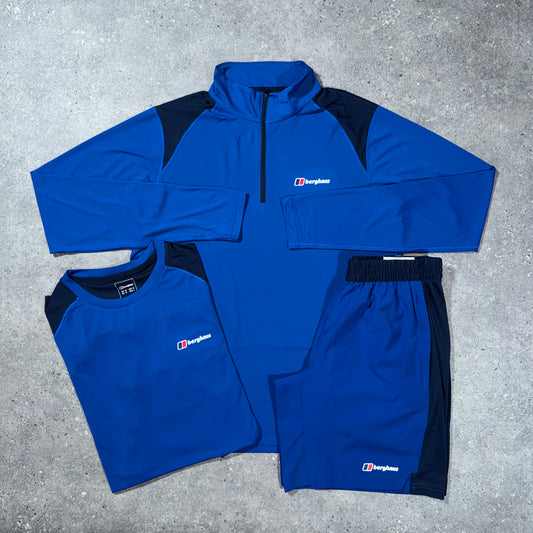 Berghaus tech 1/2 zip tri set (blue)