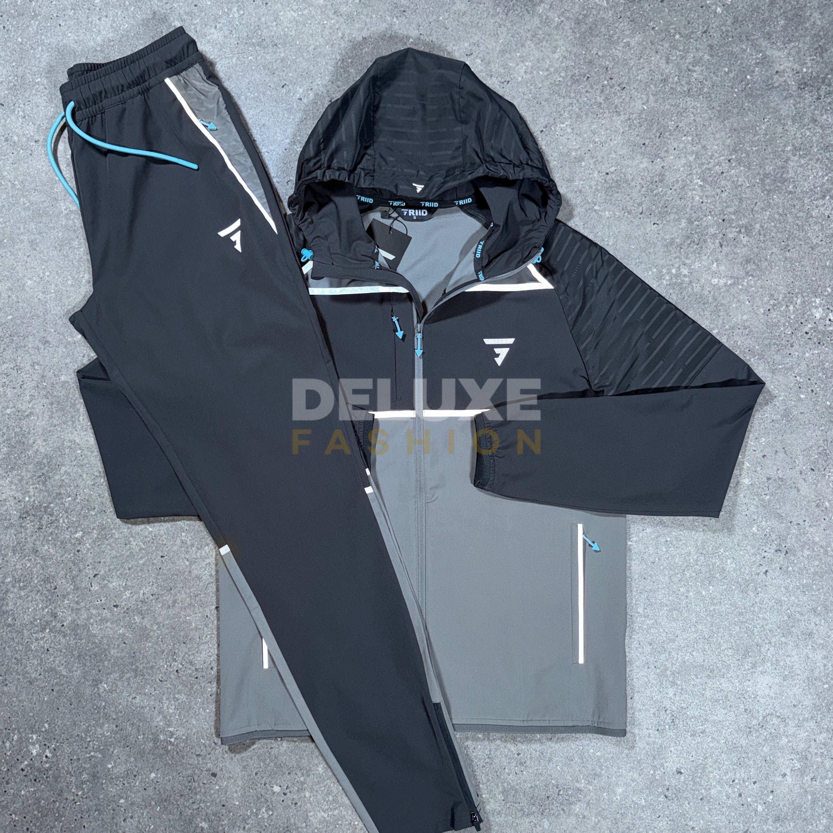 Griid delay tracksuit (grey/blue)