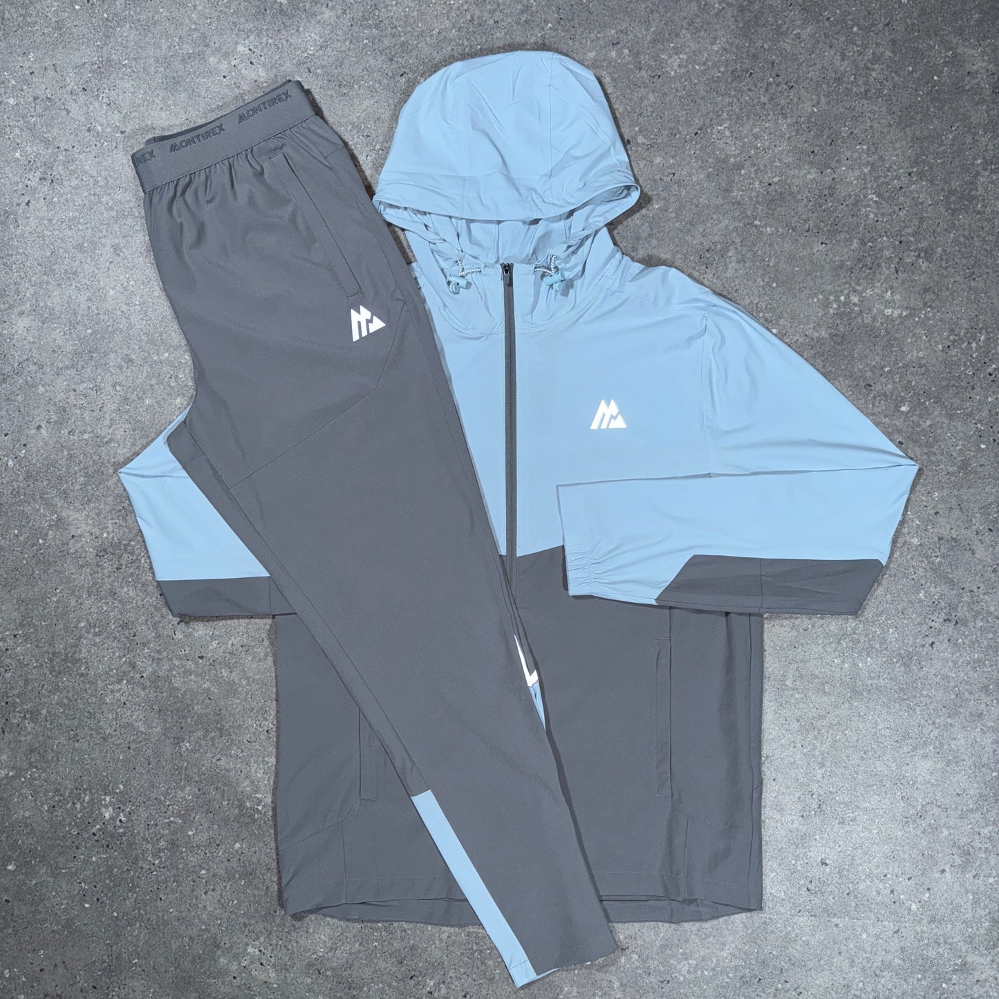 Montirex woven tracksuit (sky/grey)