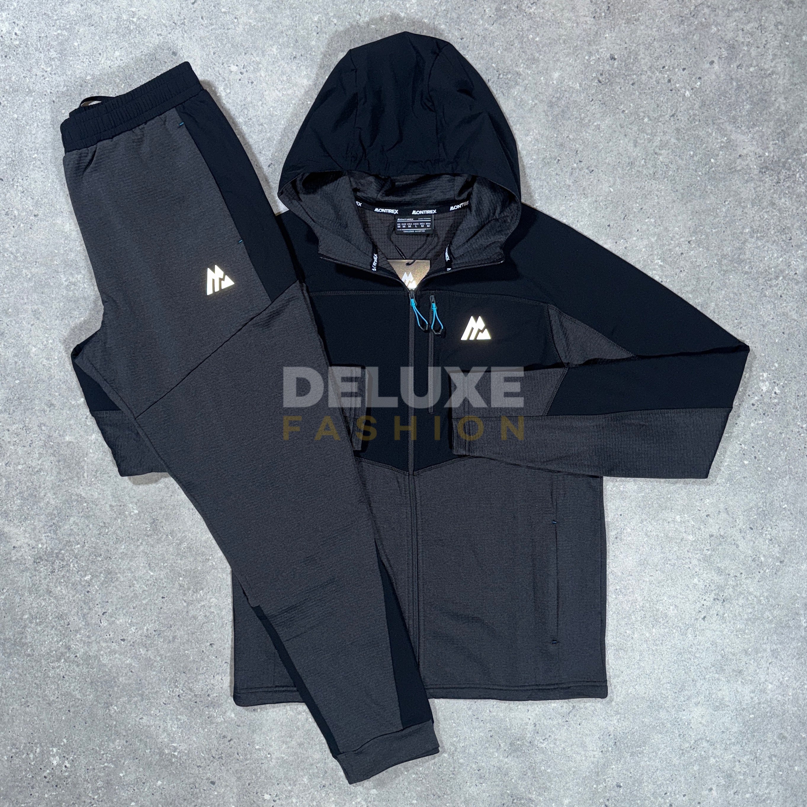 Montirex peak cotton tracksuit (black)
