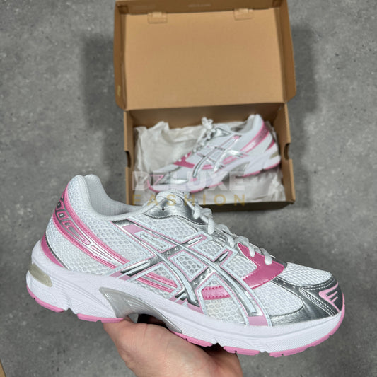 Asics Gel-1130 trainers in white/pink, women's