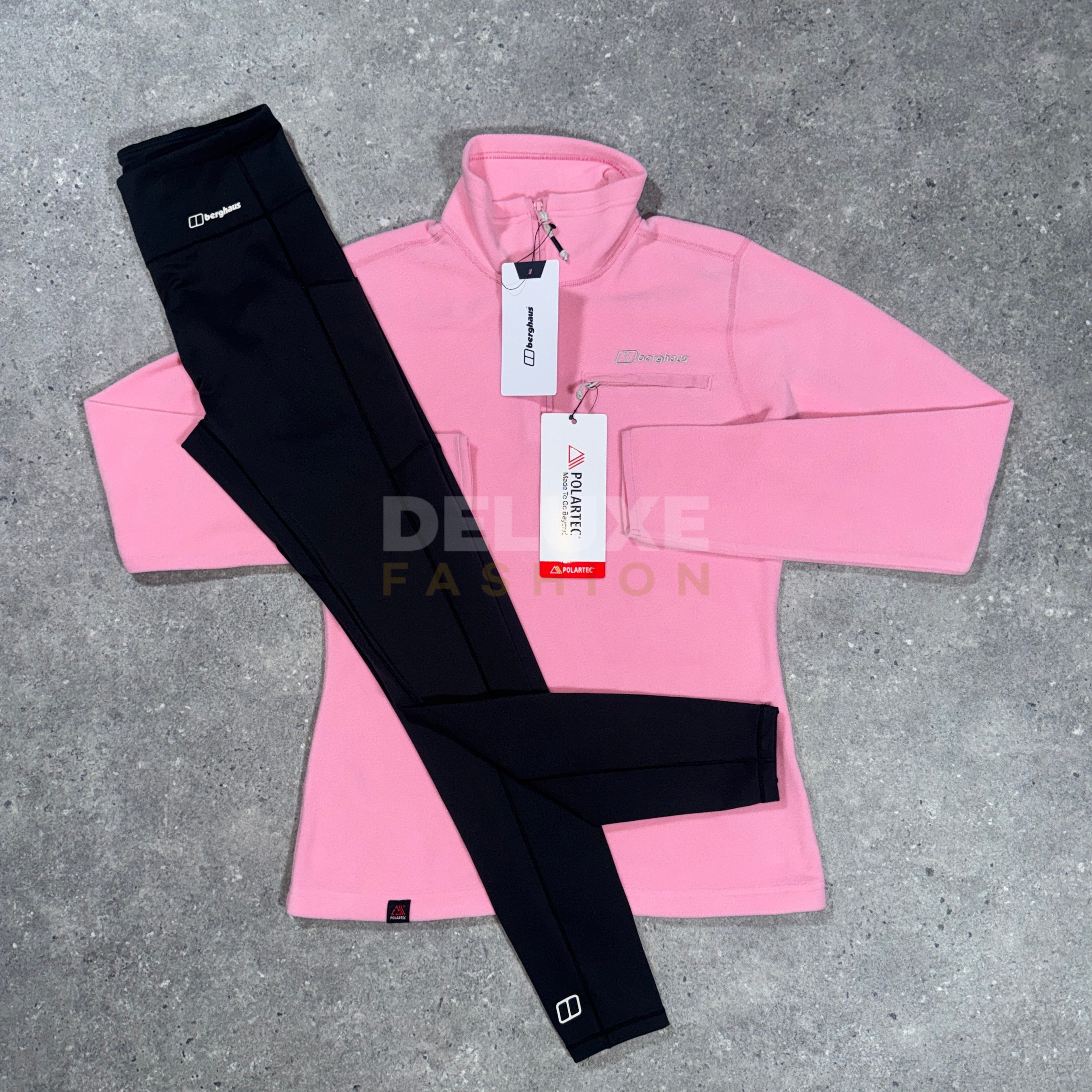 Berghaus 1/2 zip fleece tracksuit (pink/black) women's