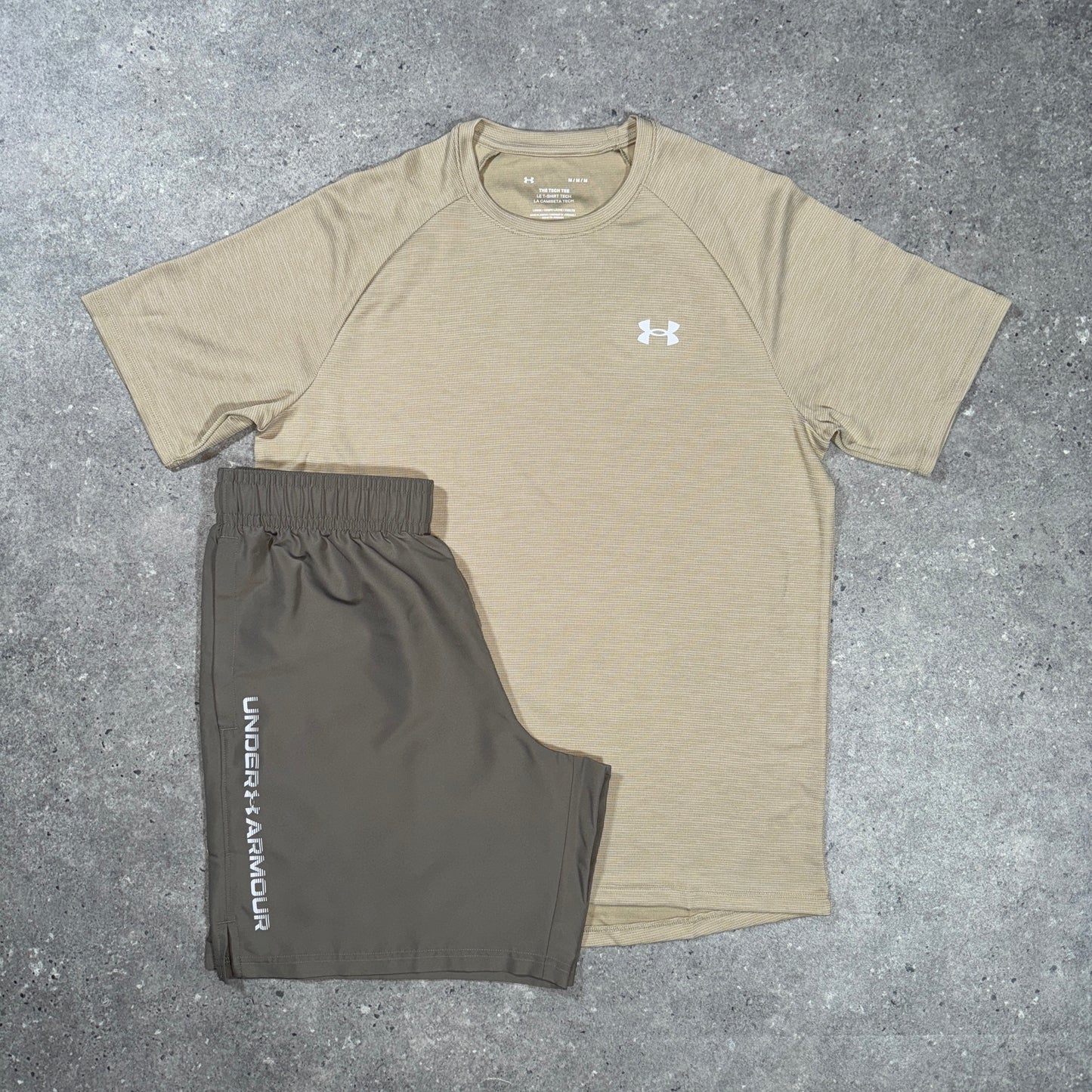 Under armour tech woven set (beige)