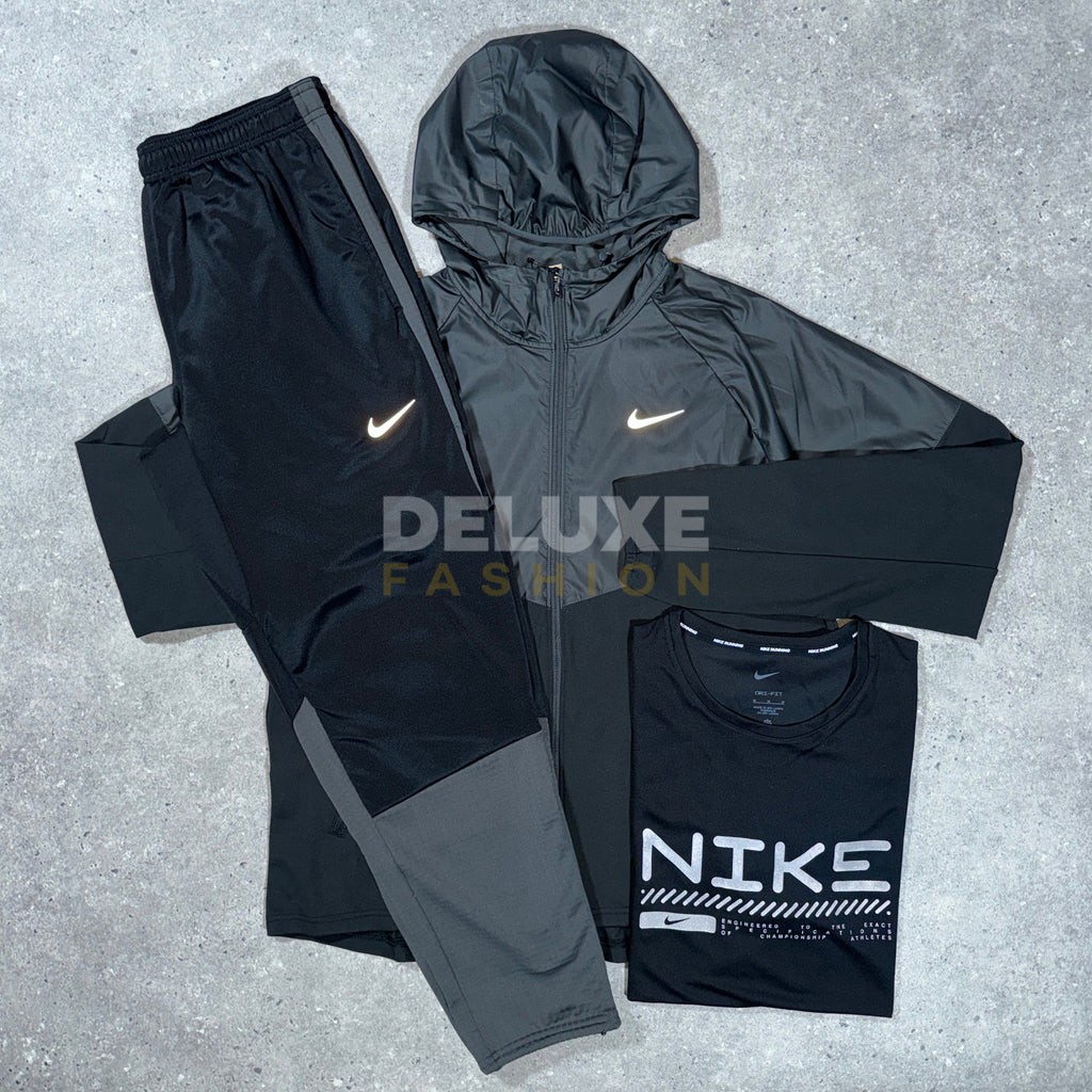Nike miler winterised tracksuit set (black)