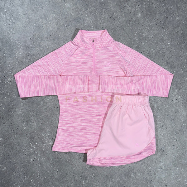 Montirex trail 1/4 zip set (pink) women's – Deluxe Fashion