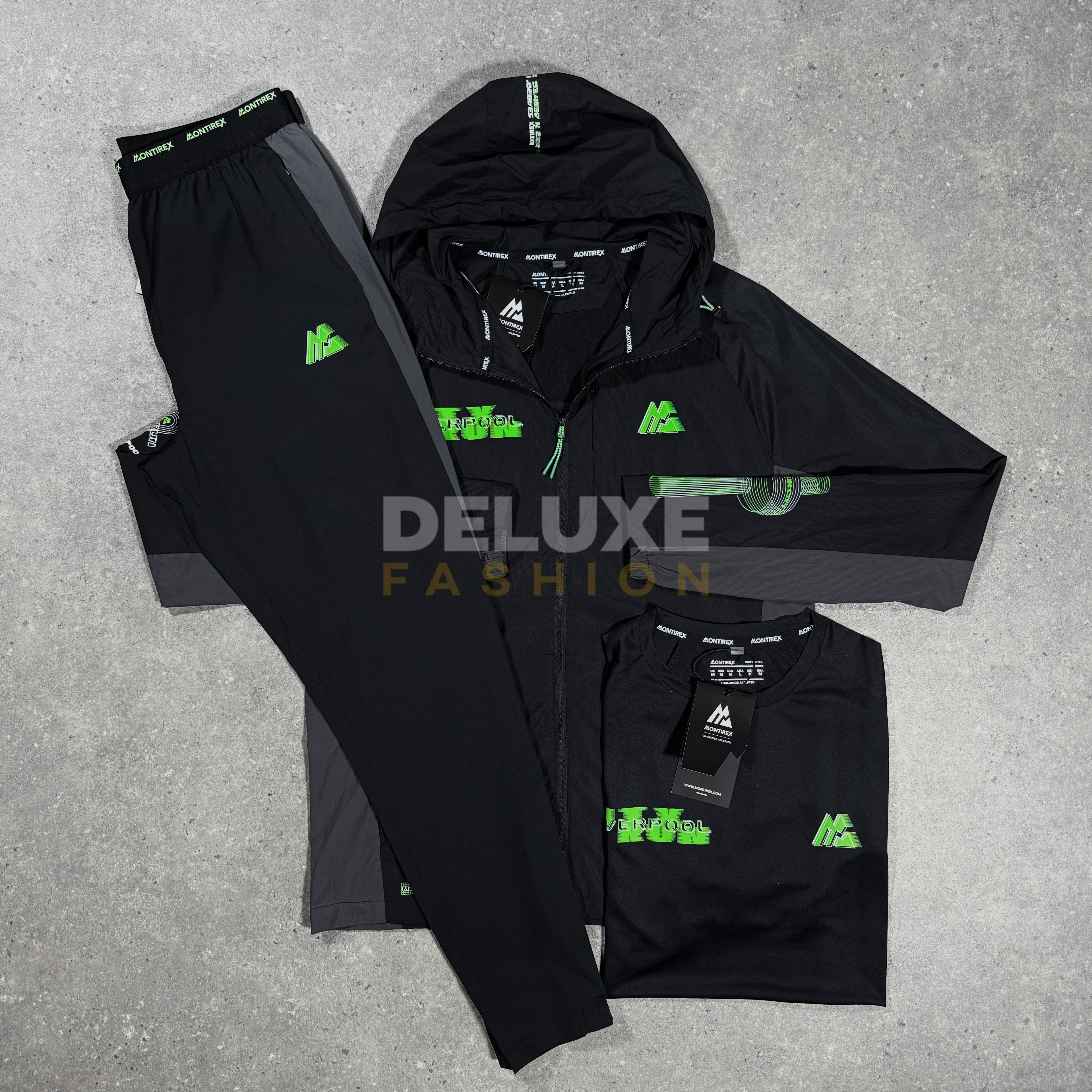Montirex mtx tracksuit set (black/green)