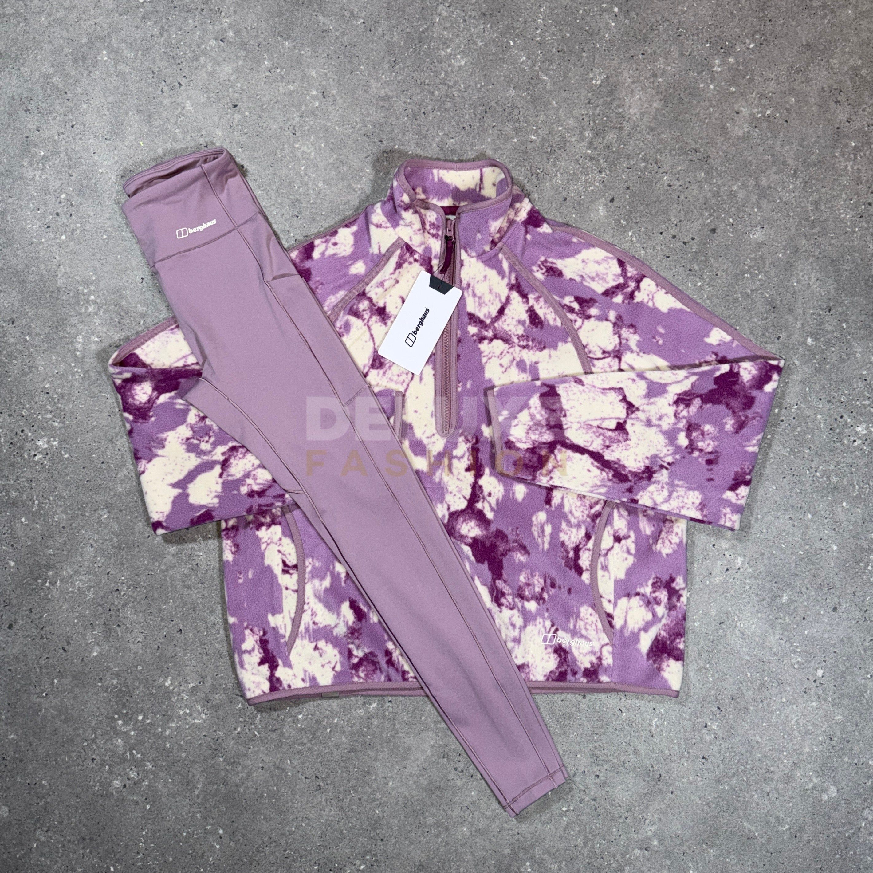 Berghaus 1/2 zip fleece tracksuit (camo/purple) women's