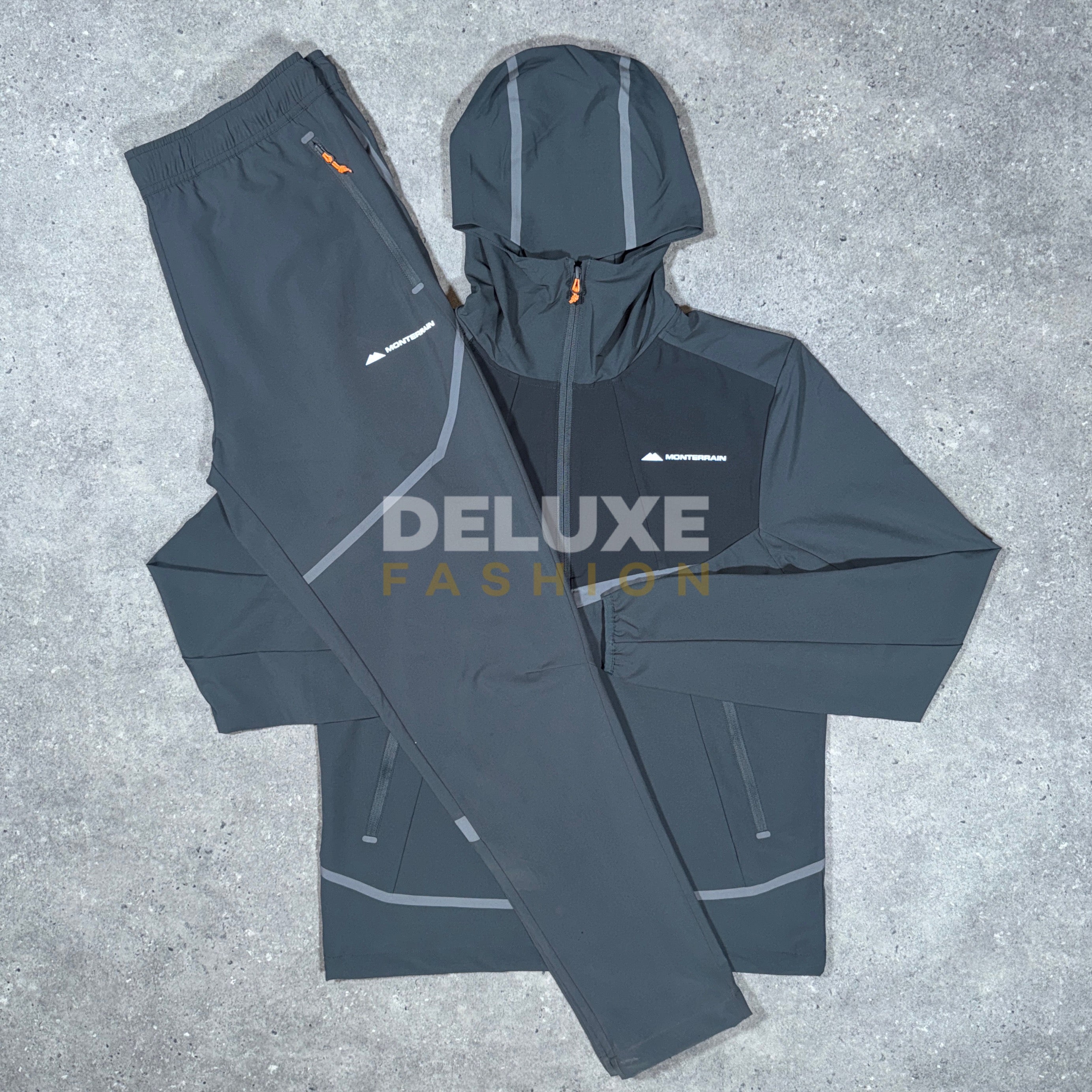 Monterrain attack tracksuit (grey/orange)