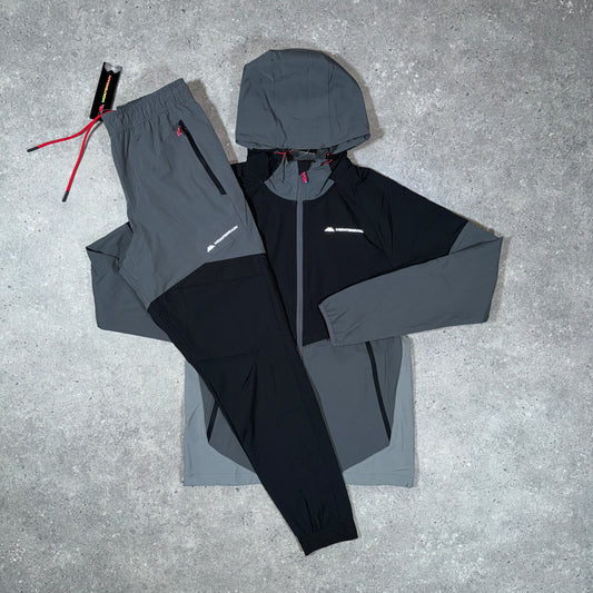 Monterrain woven tracksuit (red/grey)