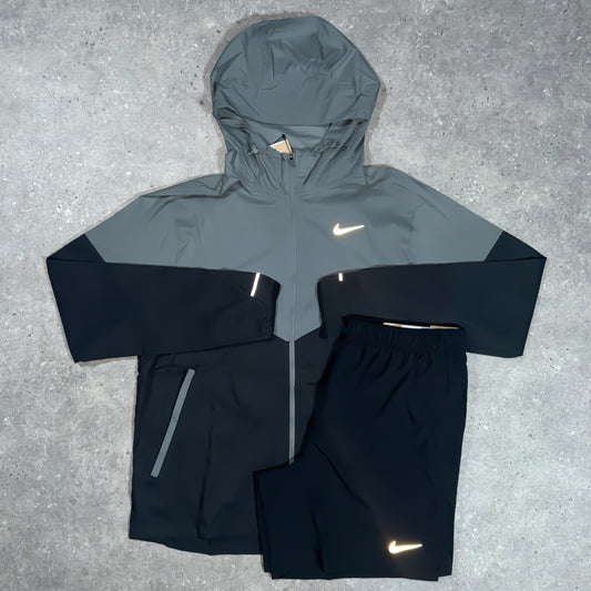 Nike light windbreaker set (black/grey)