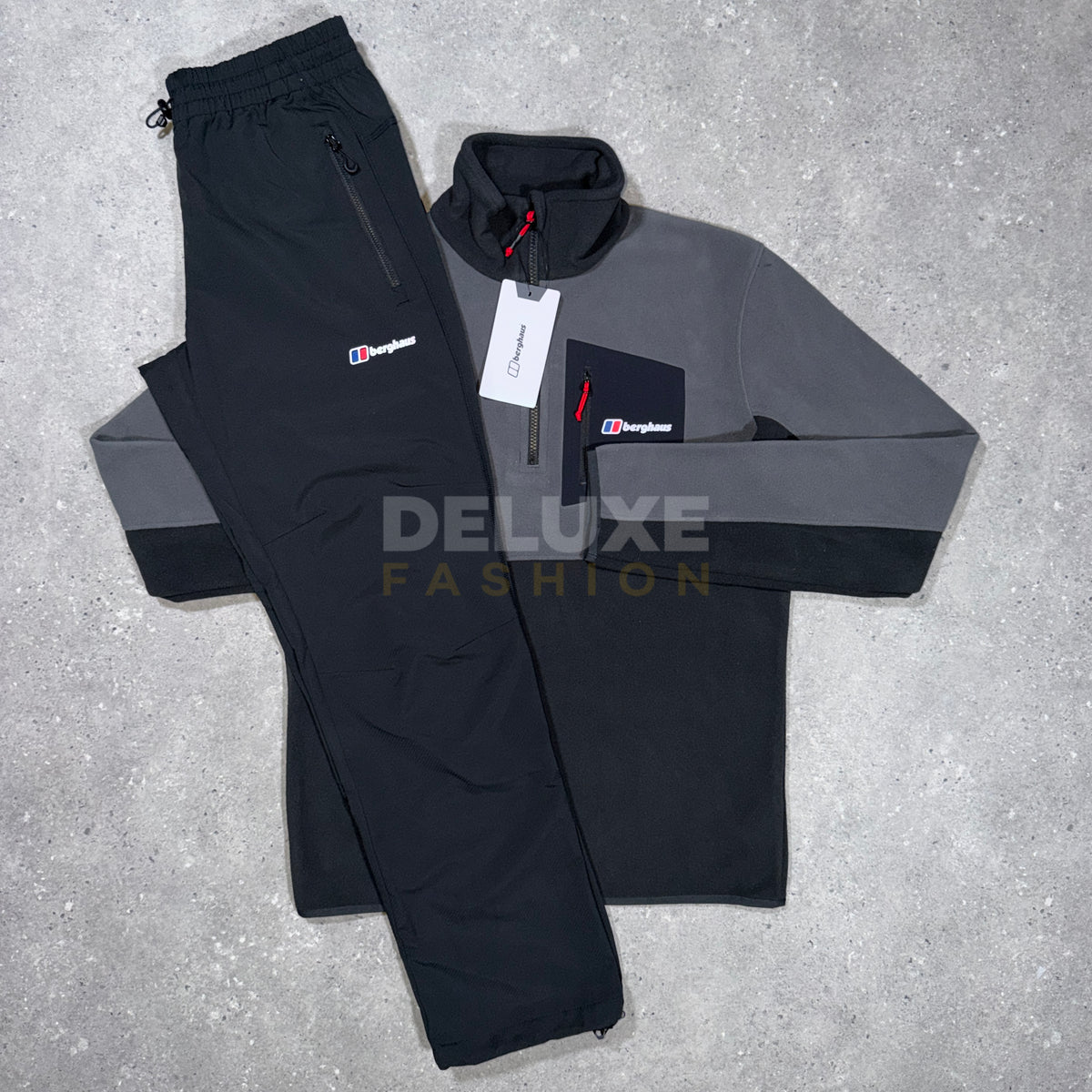 Berghaus 1/4 Zip Fleece Tracksuit - Black/Grey