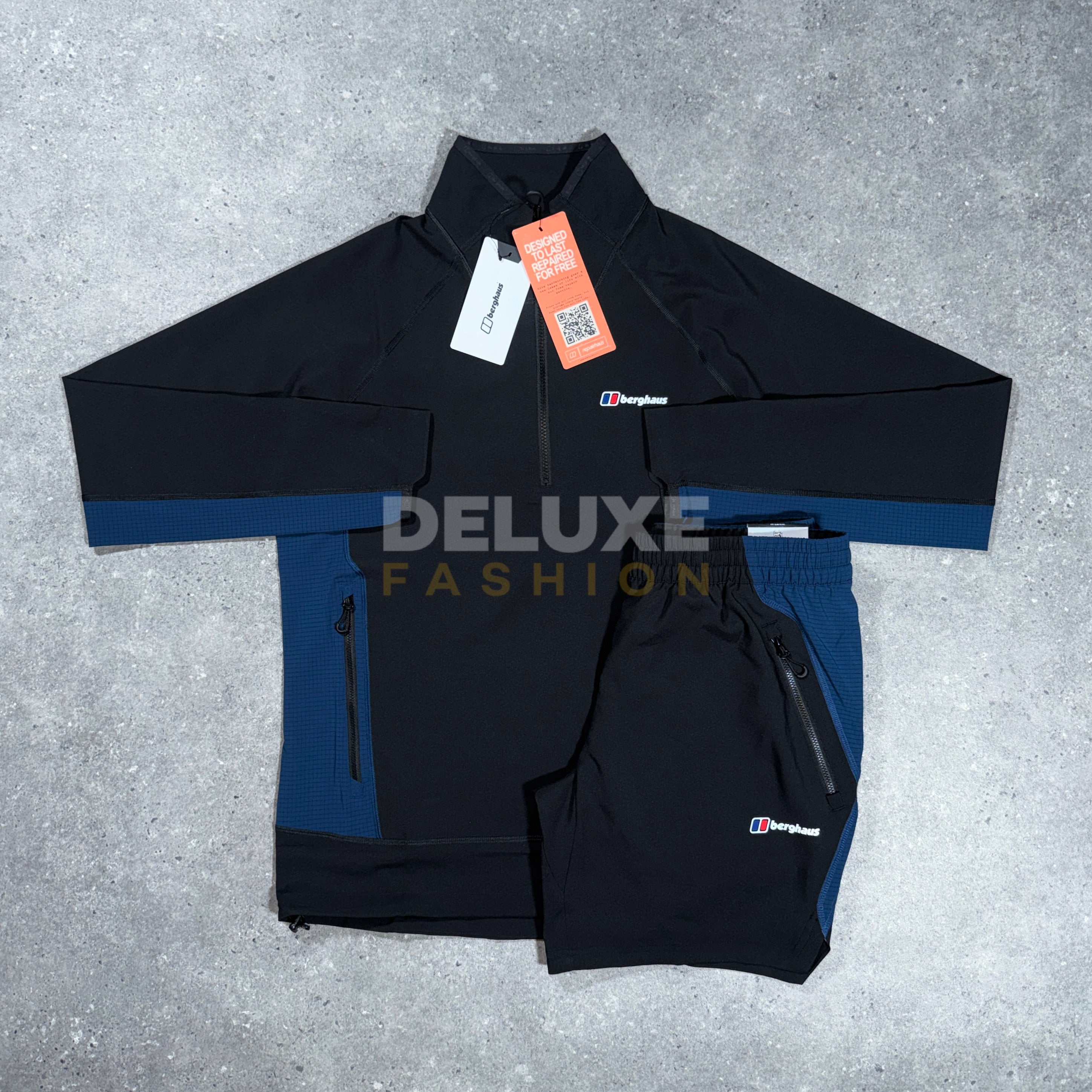 Berghaus 1/4 zip set (black)