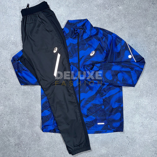 Asics road tracksuit (blue/black)