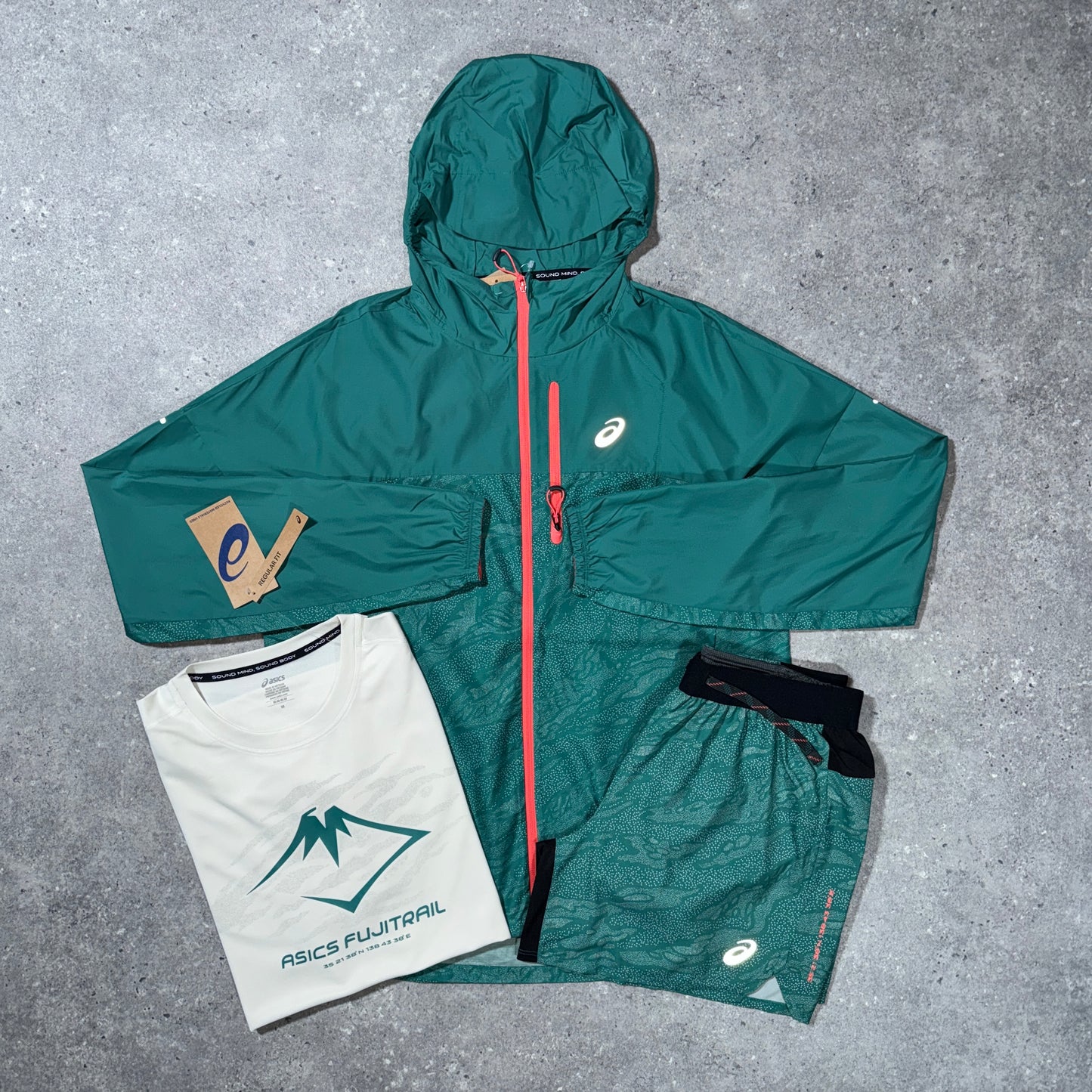 Asics fuji trail tri set (green)