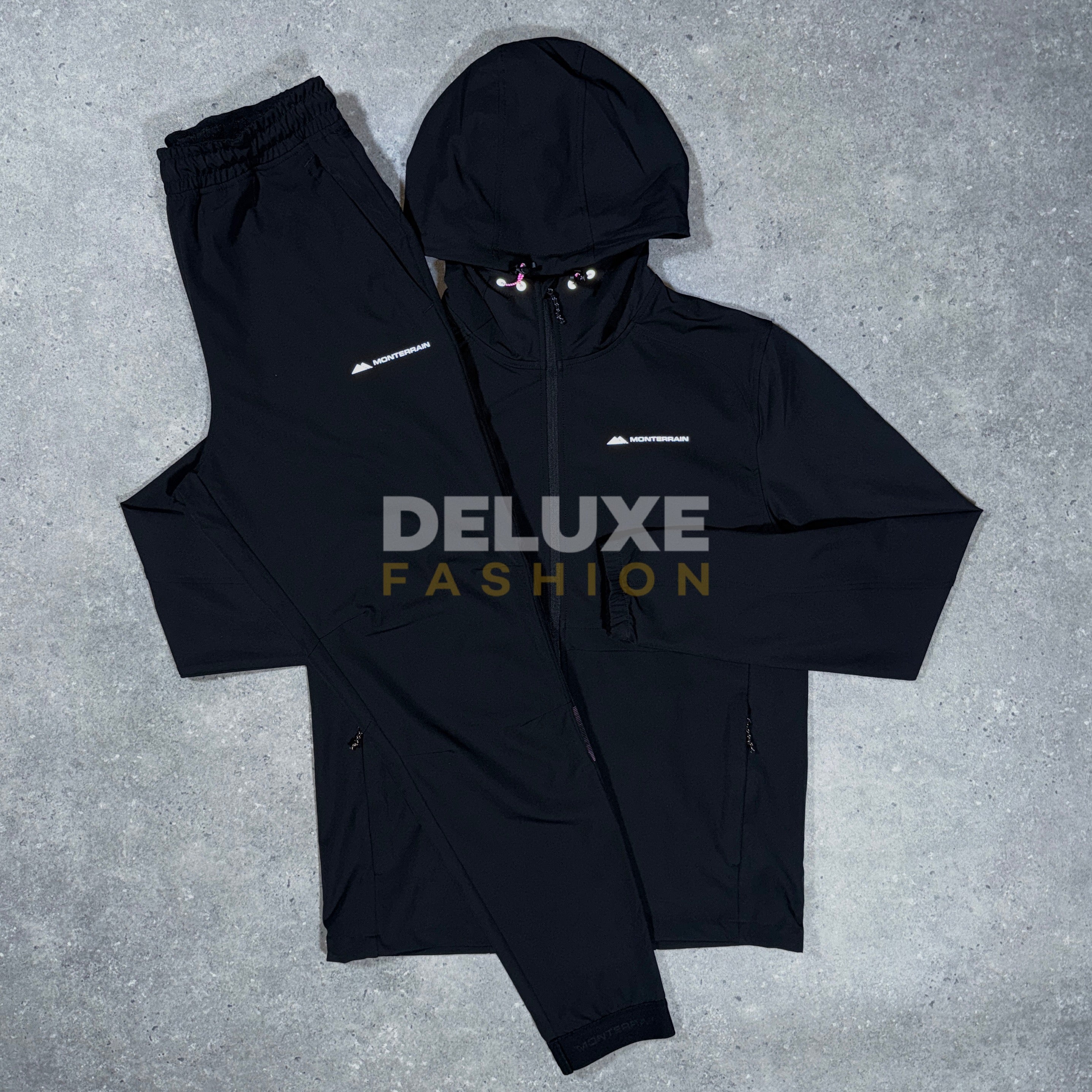 Monterrain storm tracksuit (black/pink)
