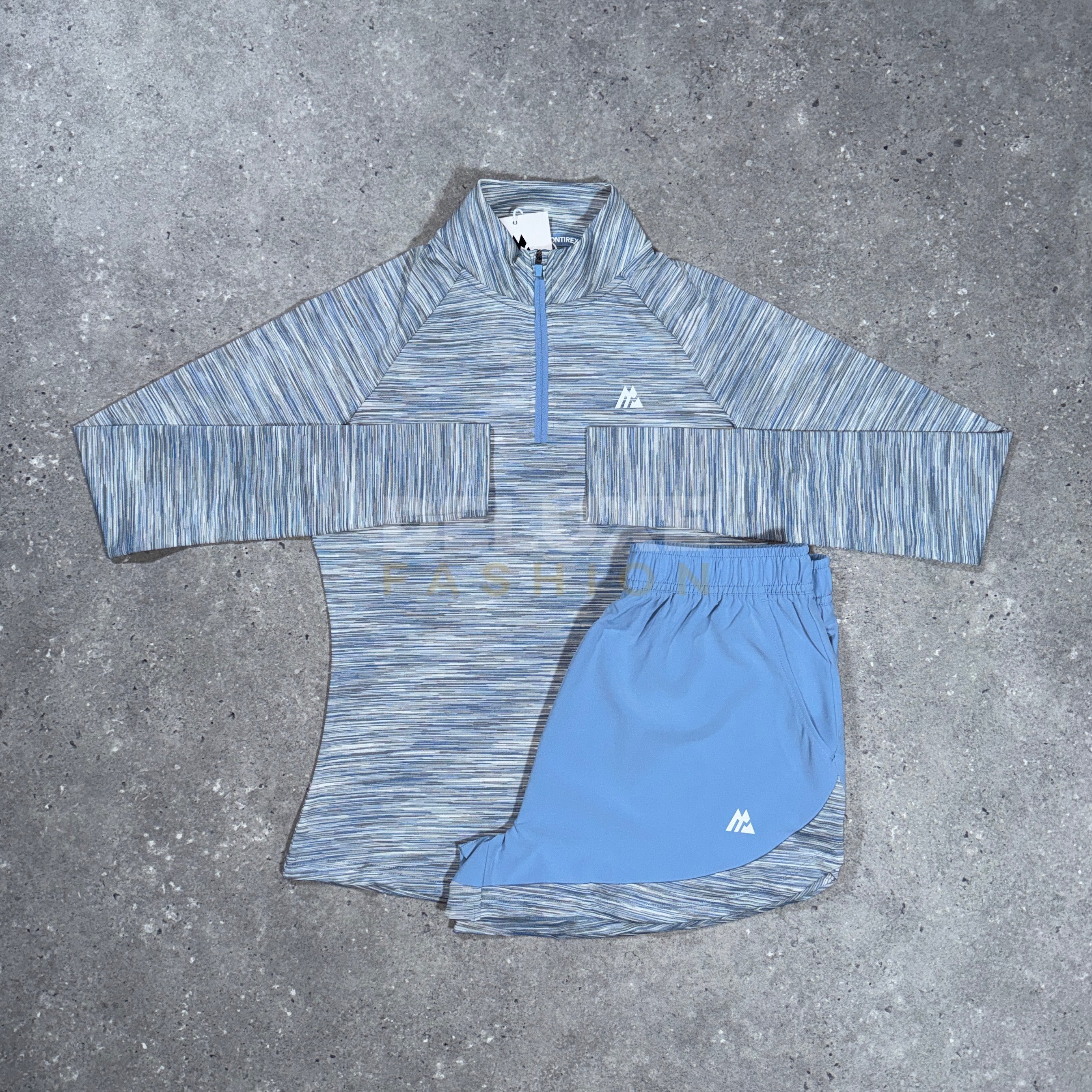 Montirex trail 1/4 zip set (blue) women’s