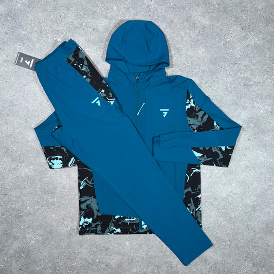 Grid camo tracksuit (blue/teale)