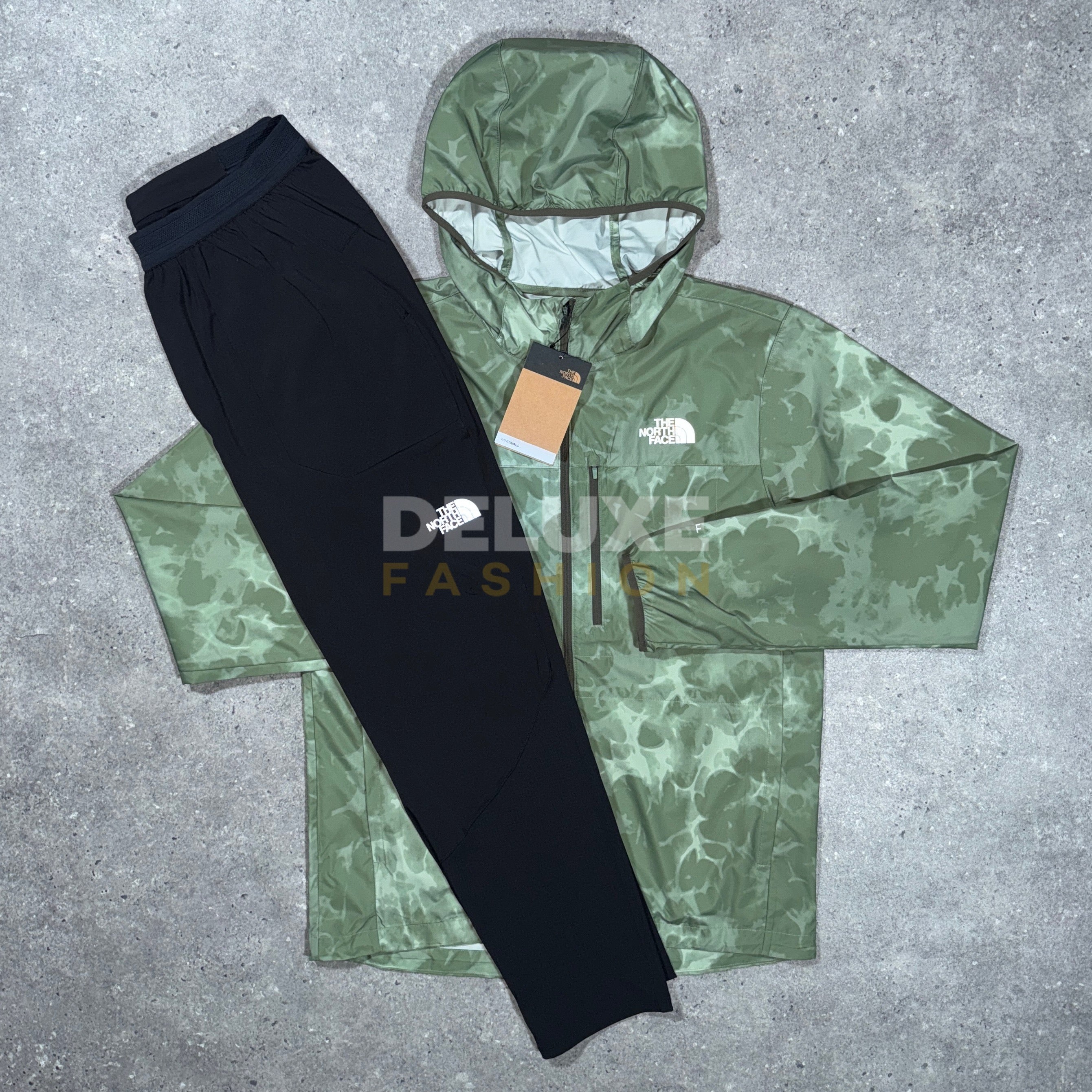 The north face wind tracksuit (khaki/black)