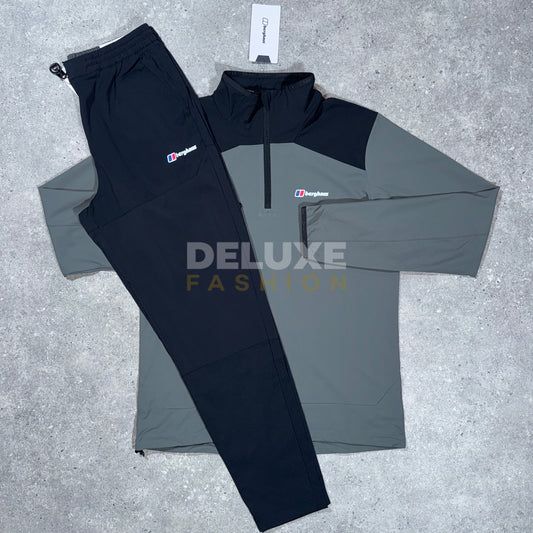 Berghaus 1/4 zip tracksuit set (dark grey/black)