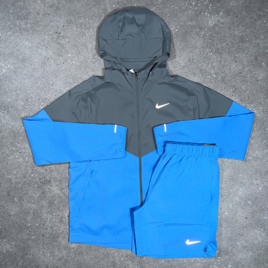 Nike light windbreaker set (blue/grey)