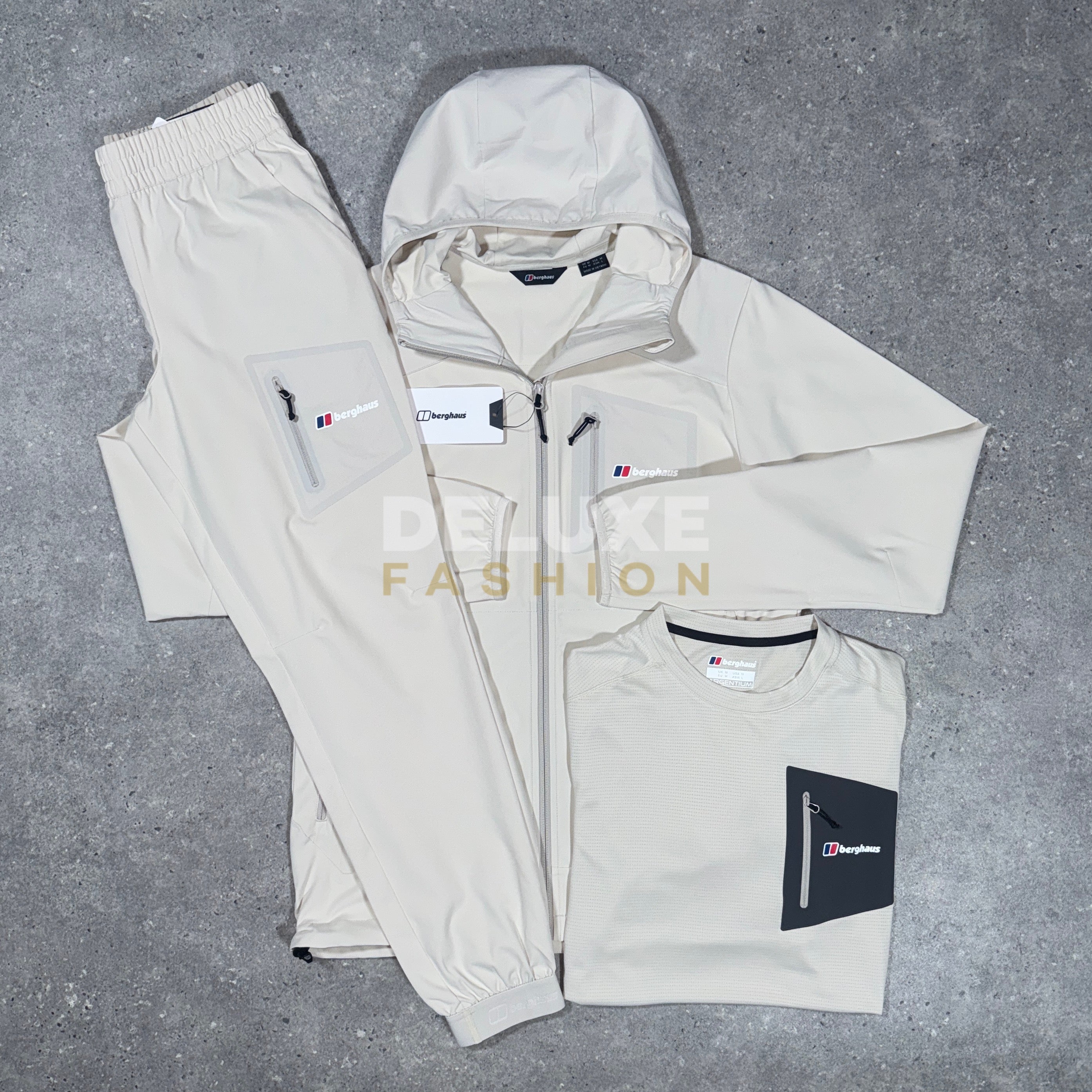 Berghaus plus woven tracksuit set (beige)