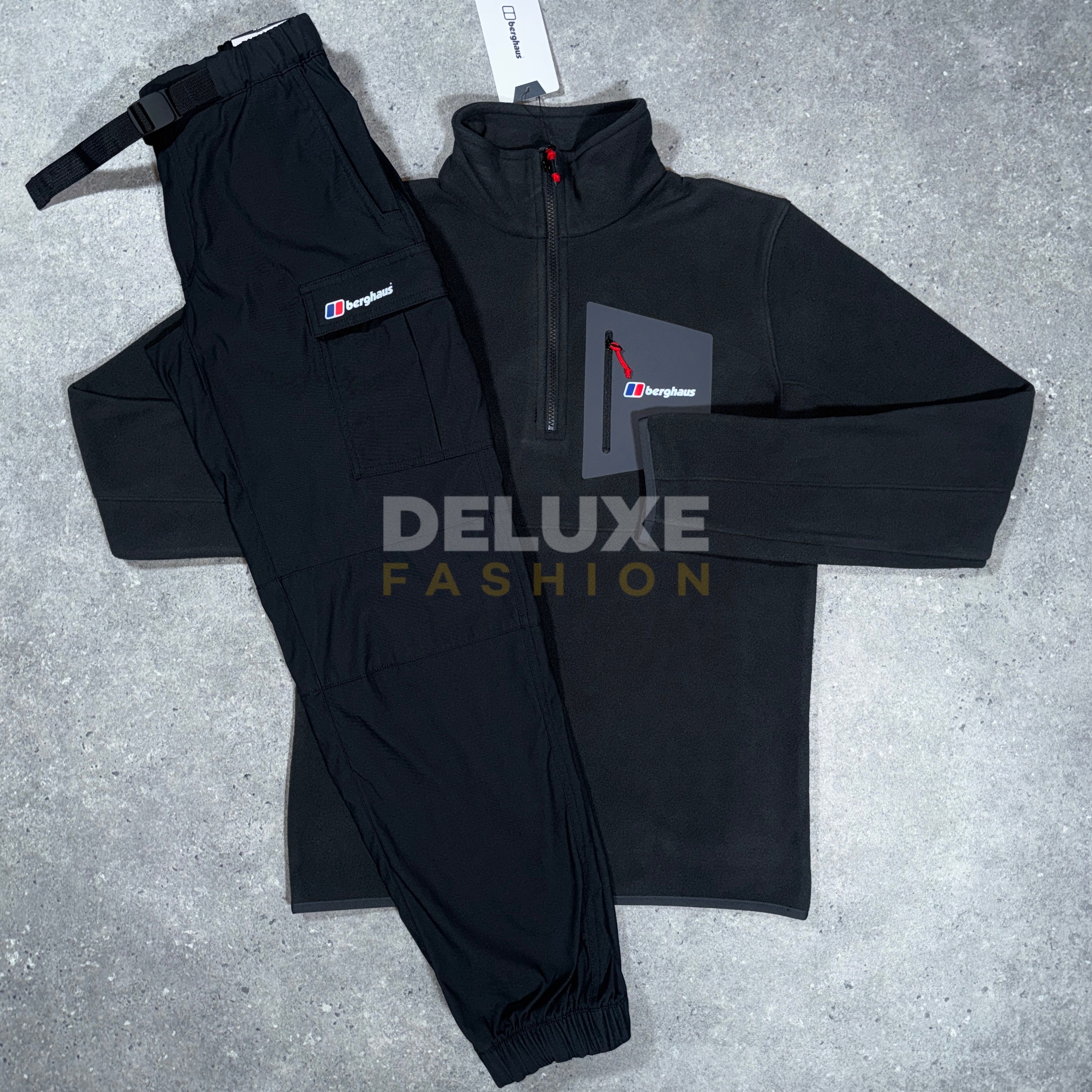 Berghaus 1/4 zip fleece prism tracksuit (black)