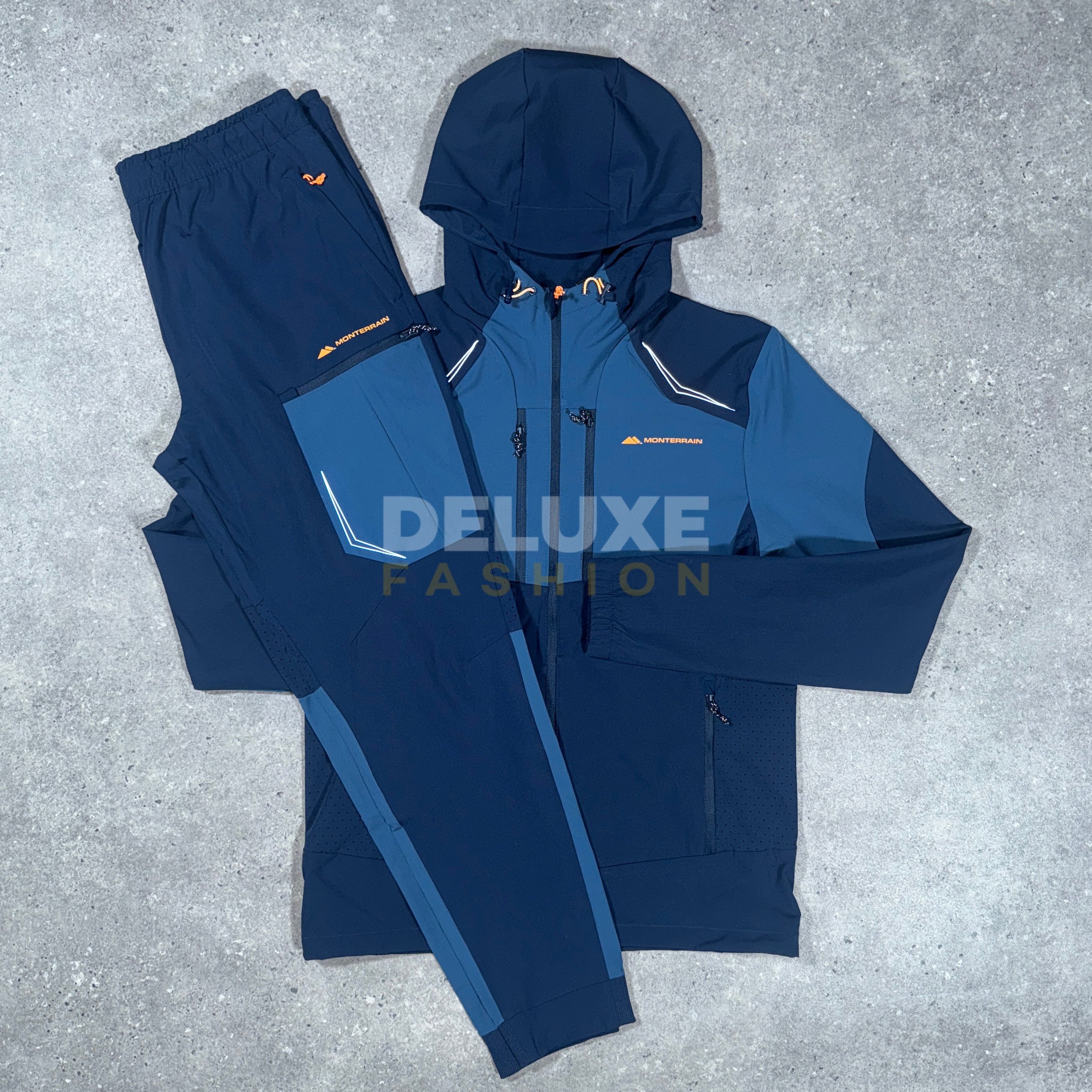 Monterrain space tracksuit (blue/orange)