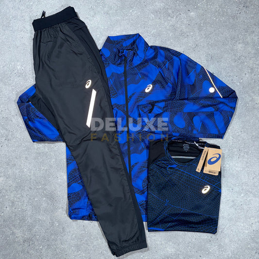 Asics road tracksuit set (blue/black)