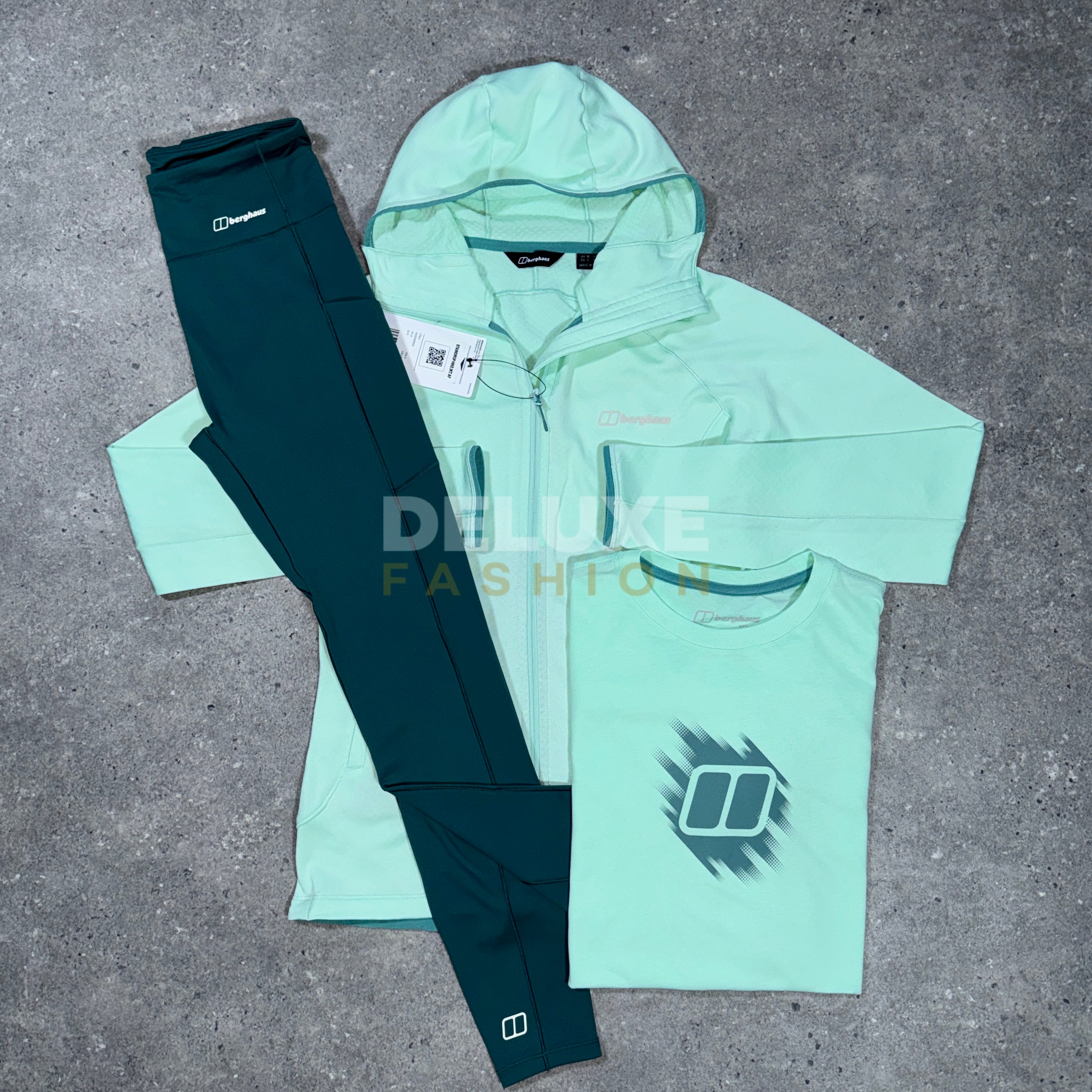 Berghaus hike fleece tracksuit set (green) women's