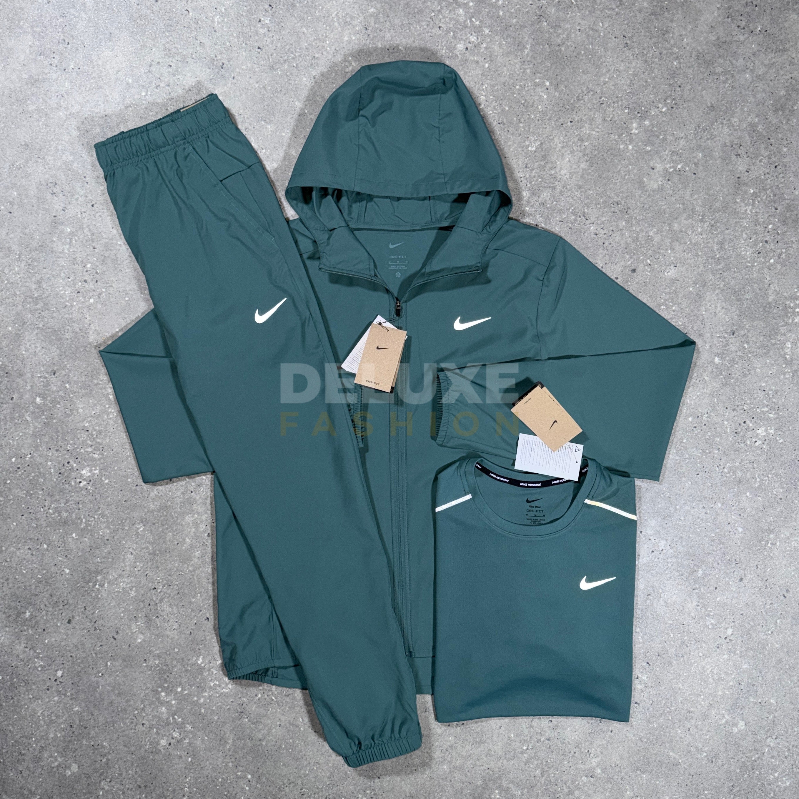 Nike repel tracksuit set (green)