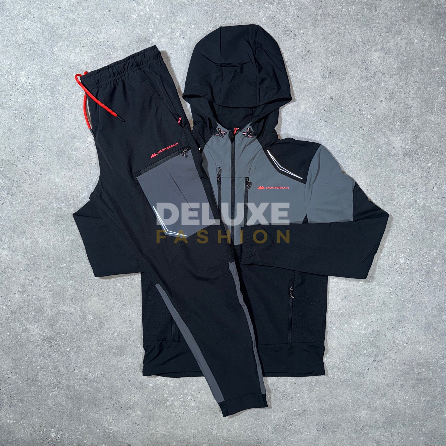 Monterrain orbit tracksuit (black/grey)