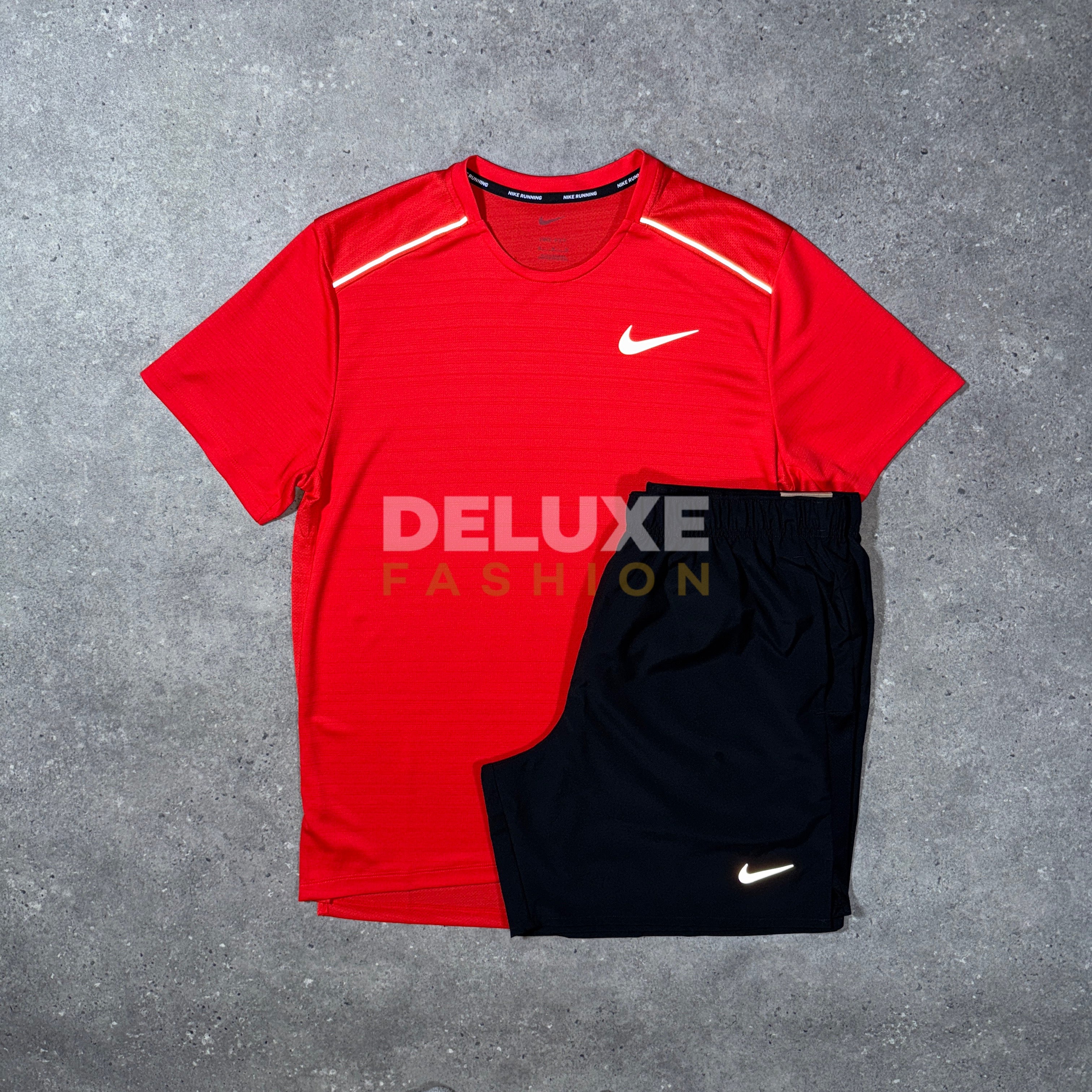 Nike miler 1.0 challenger set (red/black)