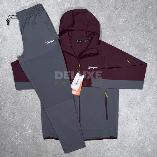 Berghaus Theran Woven Tracksuit - Burgundy/Grey